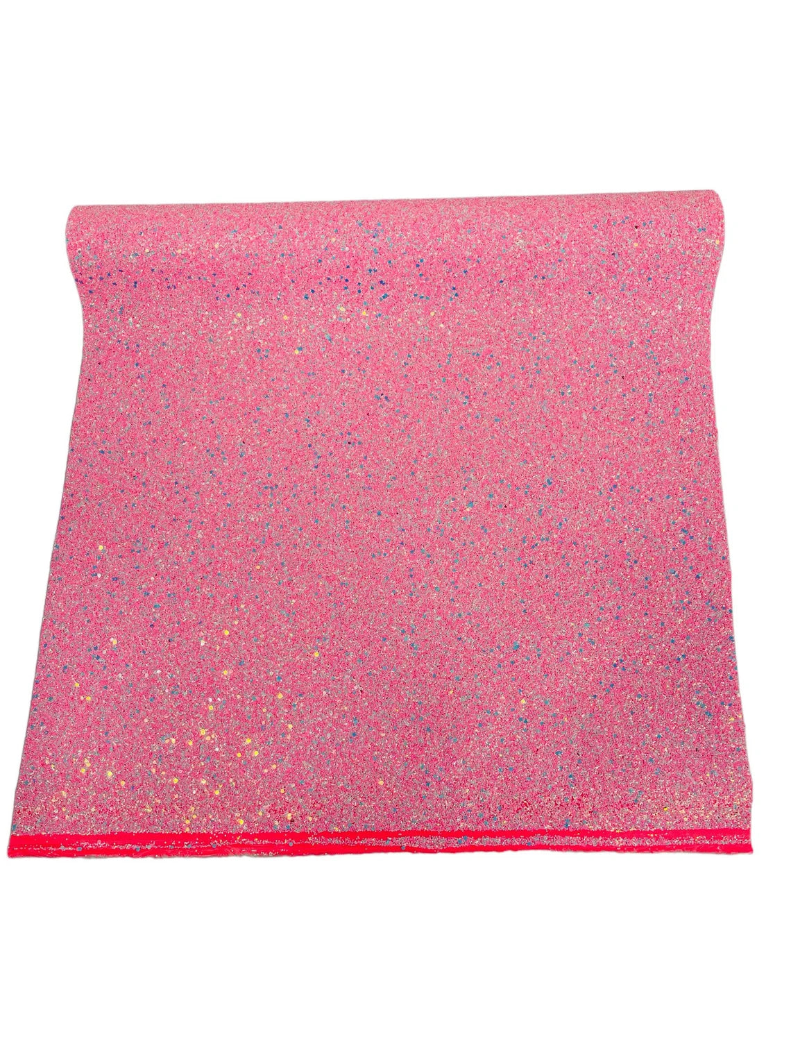 Chunky Glitter Vinyl Fabric - Candy Pink - High Quality 54" Chunky Glitter Fabric Sold By Yard