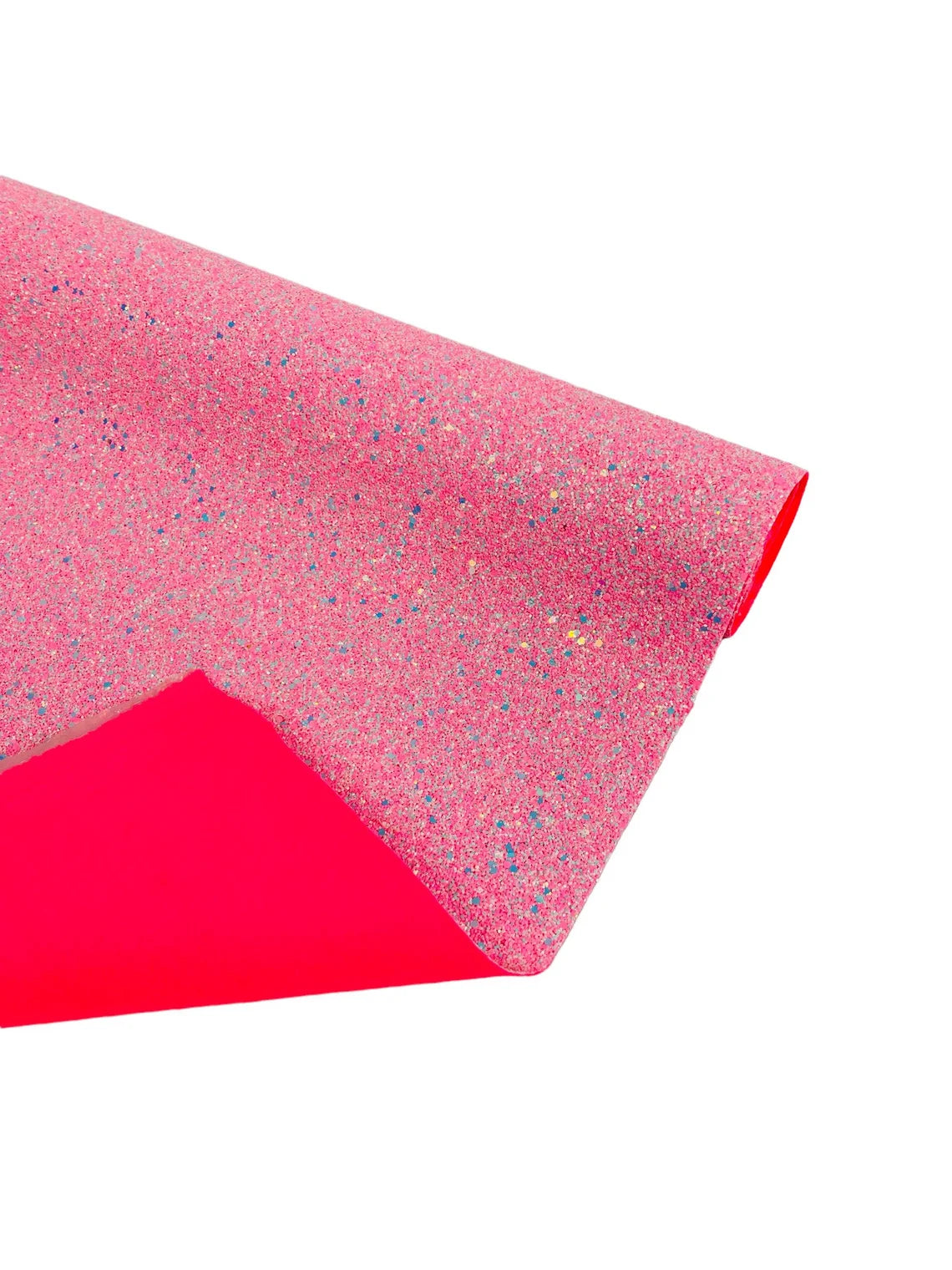 Chunky Glitter Vinyl Fabric - Candy Pink - High Quality 54" Chunky Glitter Fabric Sold By Yard