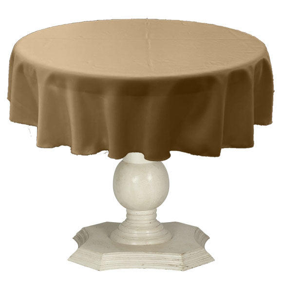 Tablecloth Solid Dull Bridal Satin Overlay for Small Coffee Table Seamless. 58" Round