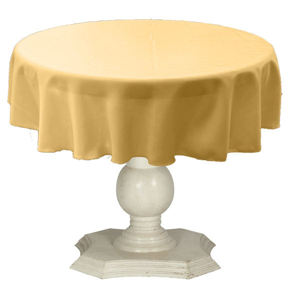 Tablecloth Solid Dull Bridal Satin Overlay for Small Coffee Table Seamless. 48" Round