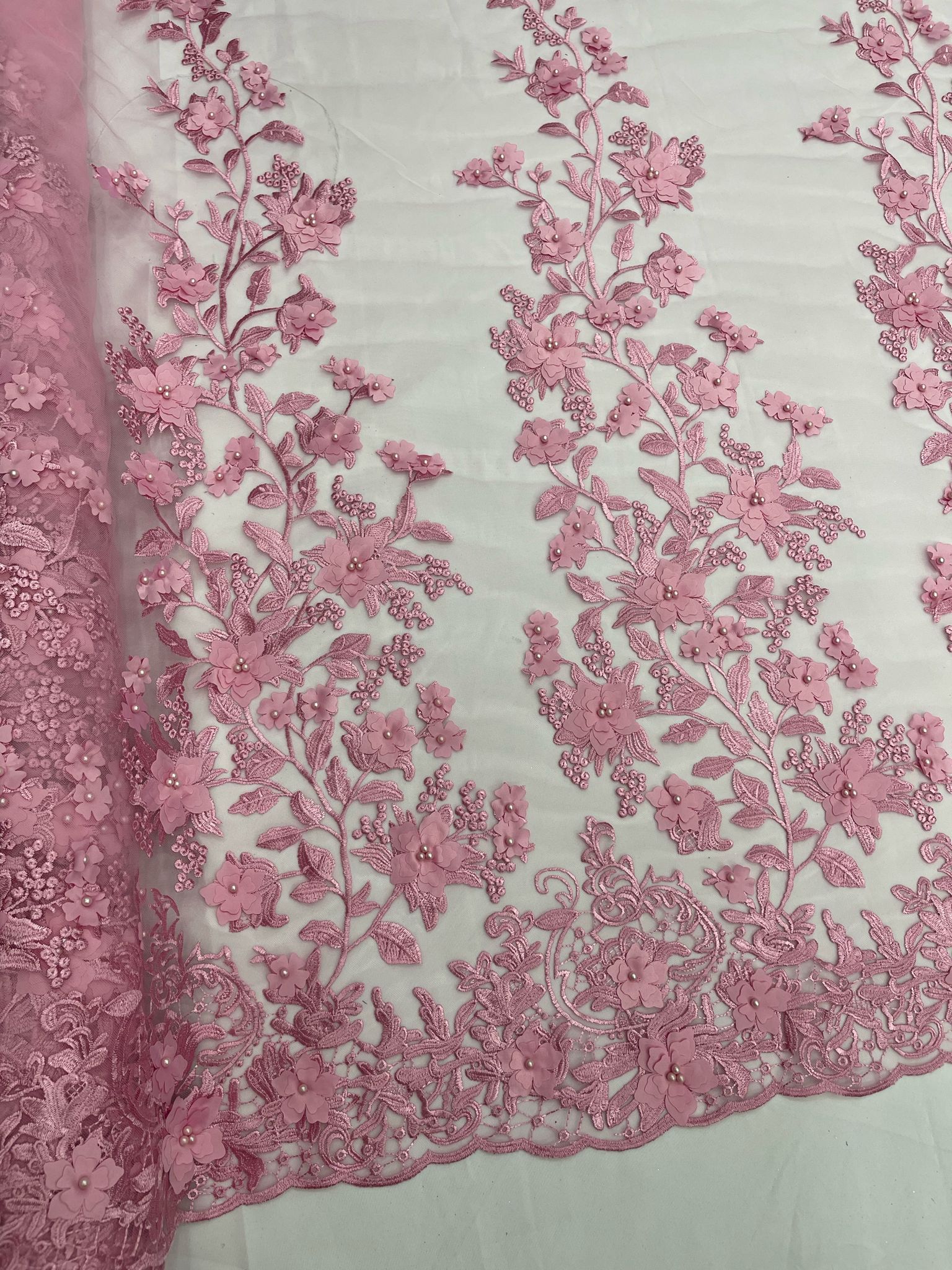 3D FLORAL PRINCESS LACE (by the yard)