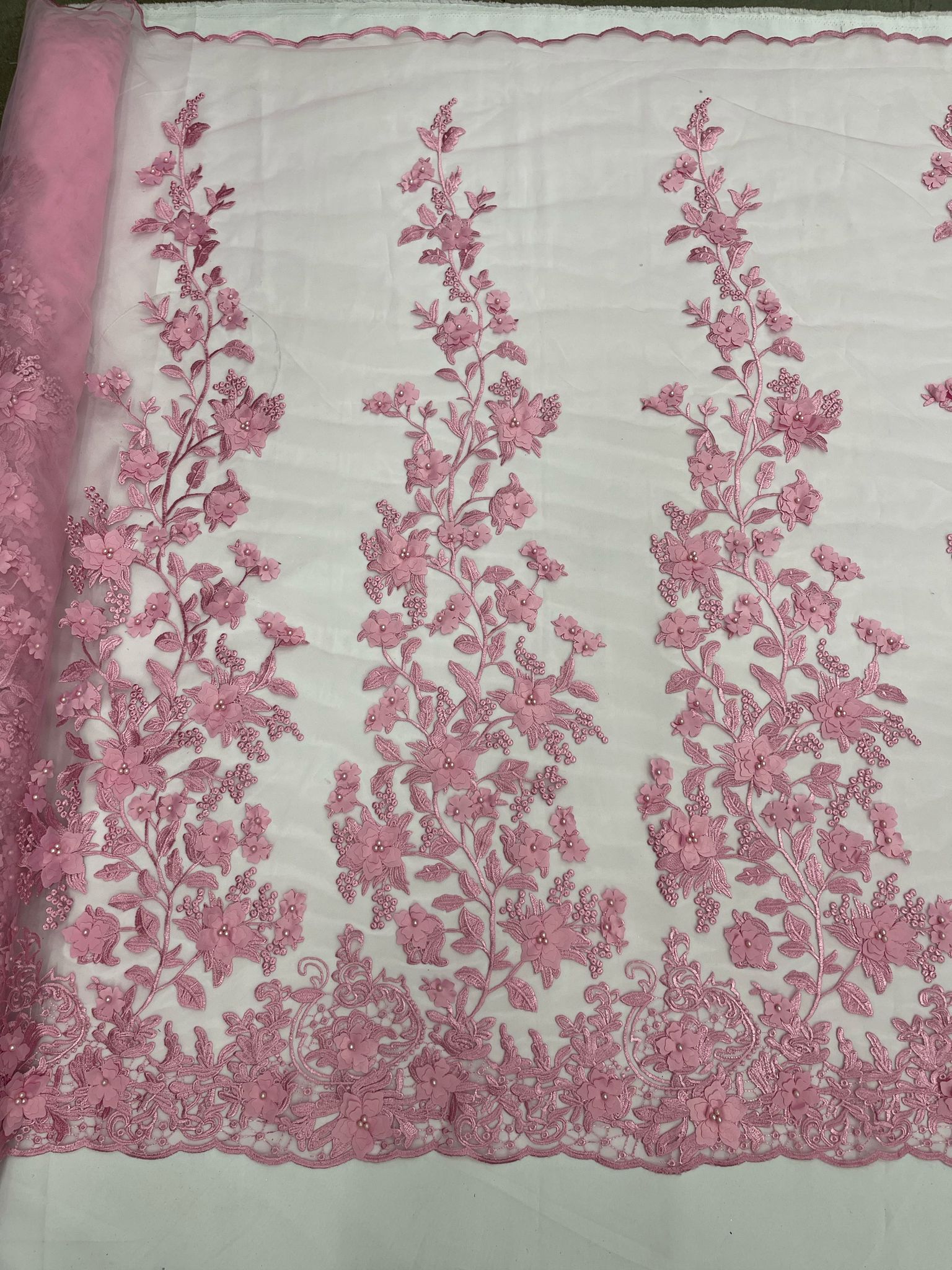 3D FLORAL PRINCESS LACE (by the yard)