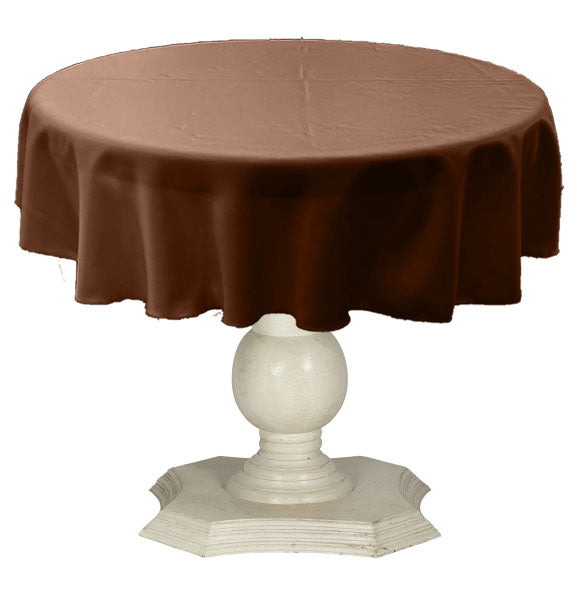 Tablecloth Solid Dull Bridal Satin Overlay for Small Coffee Table Seamless. 36" Round