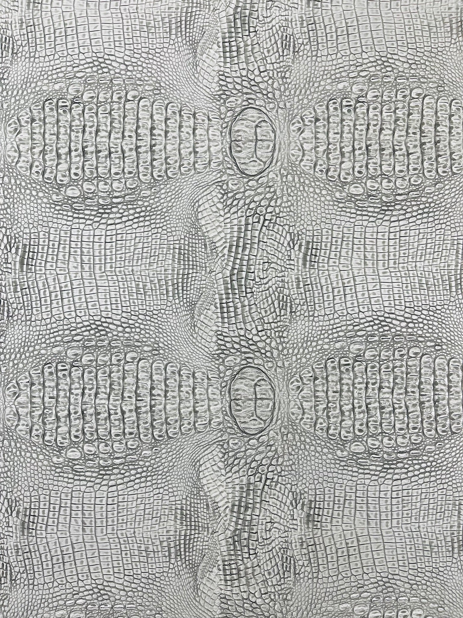 Metallic Gator Vinyl Fabric 54" Wide / Upholstery Crafting Accessories Applications Faux Leather PVC.