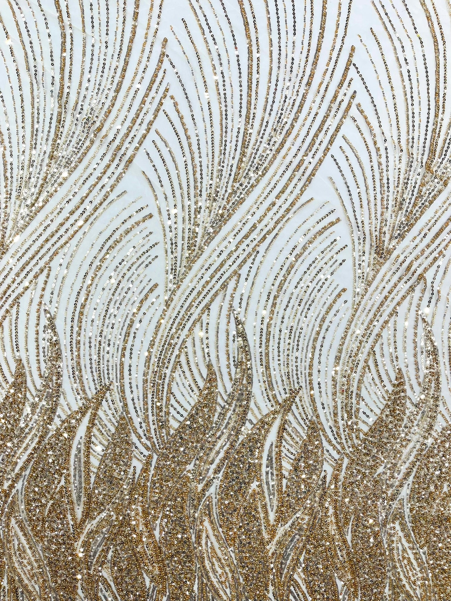 Flame Fashion Beaded Lace Fabric| Prom| Wedding| By The Yard.