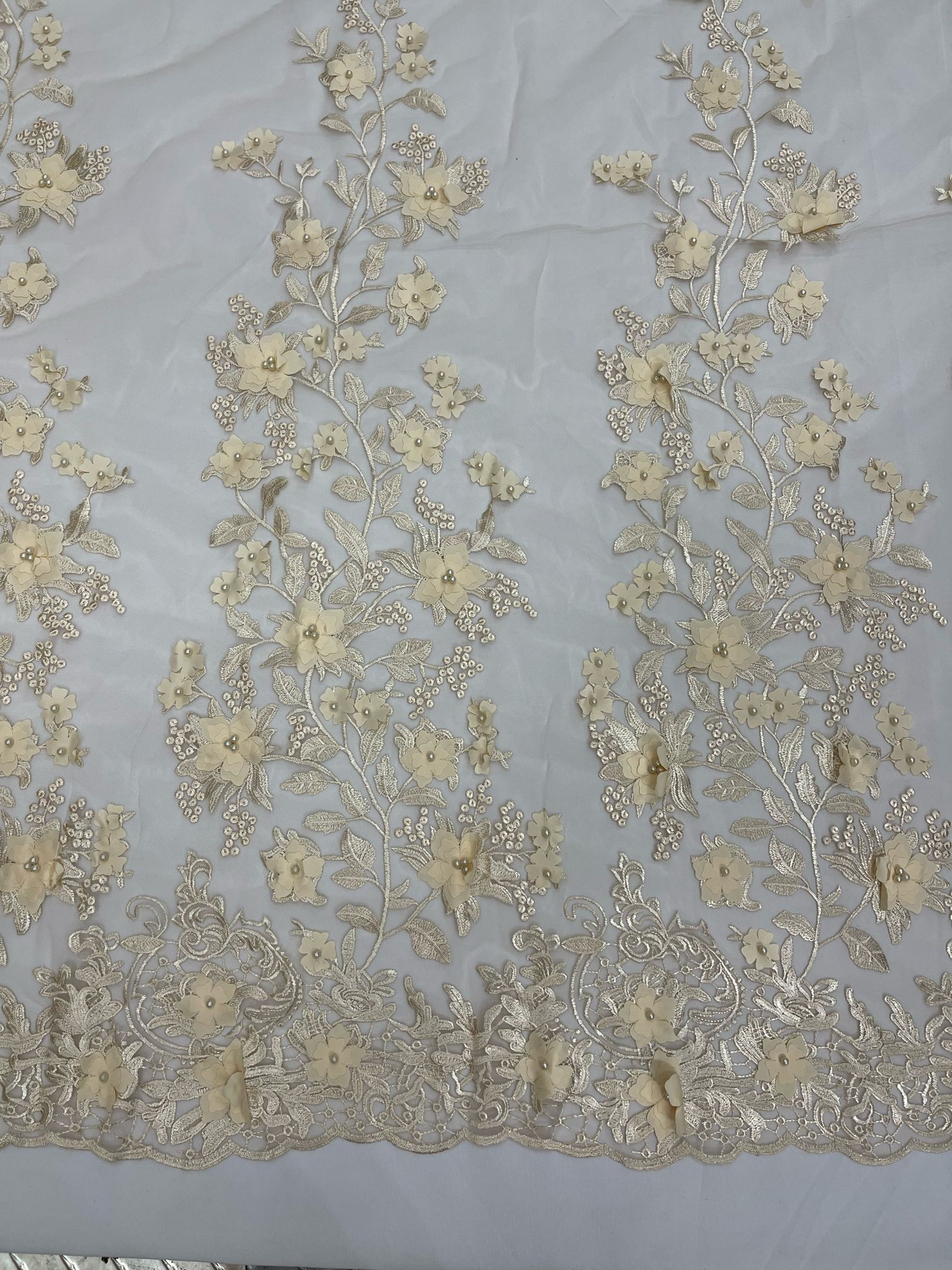 3D FLORAL PRINCESS LACE (by the yard)