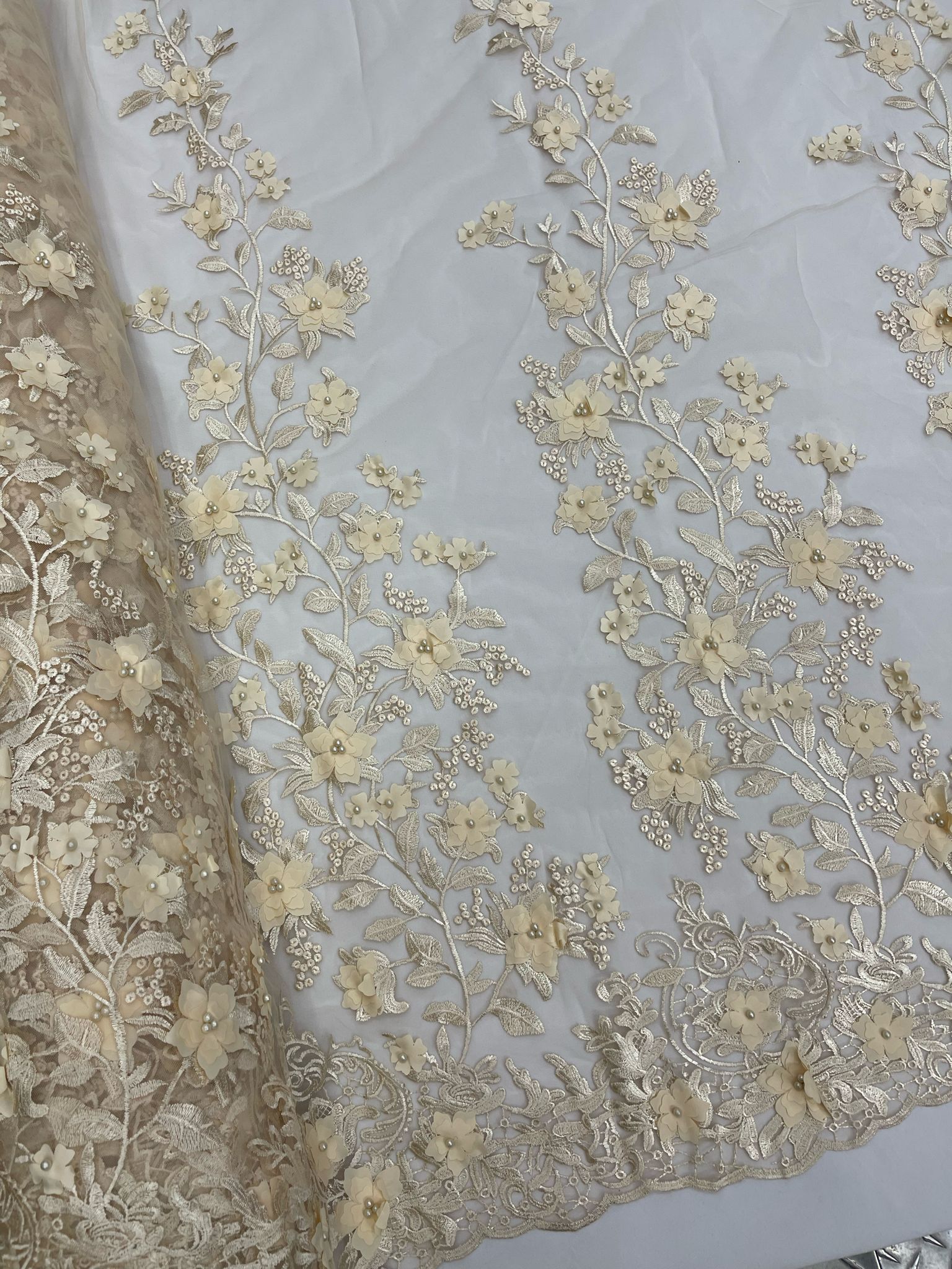 3D FLORAL PRINCESS LACE (by the yard)