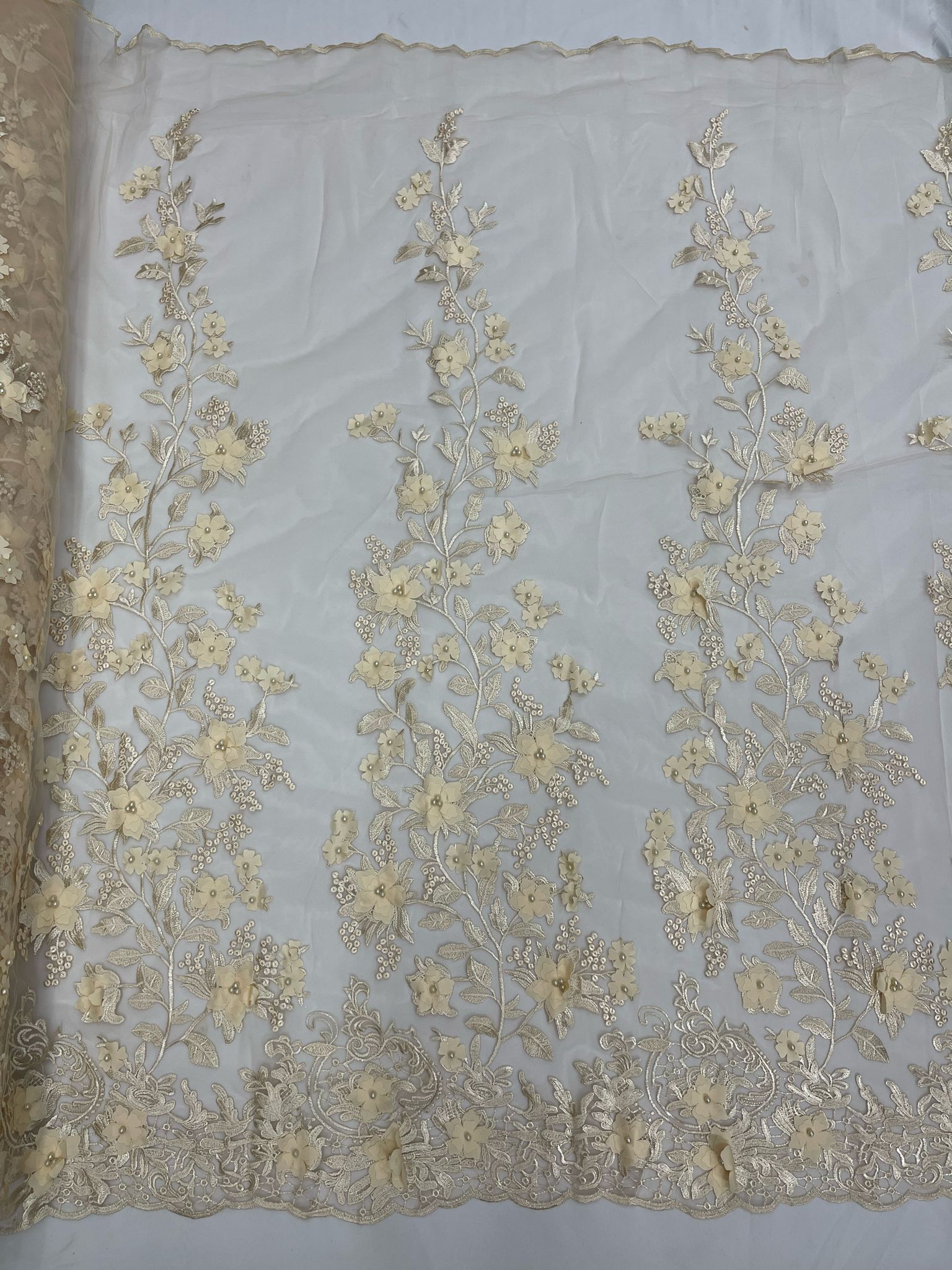 3D FLORAL PRINCESS LACE (by the yard)