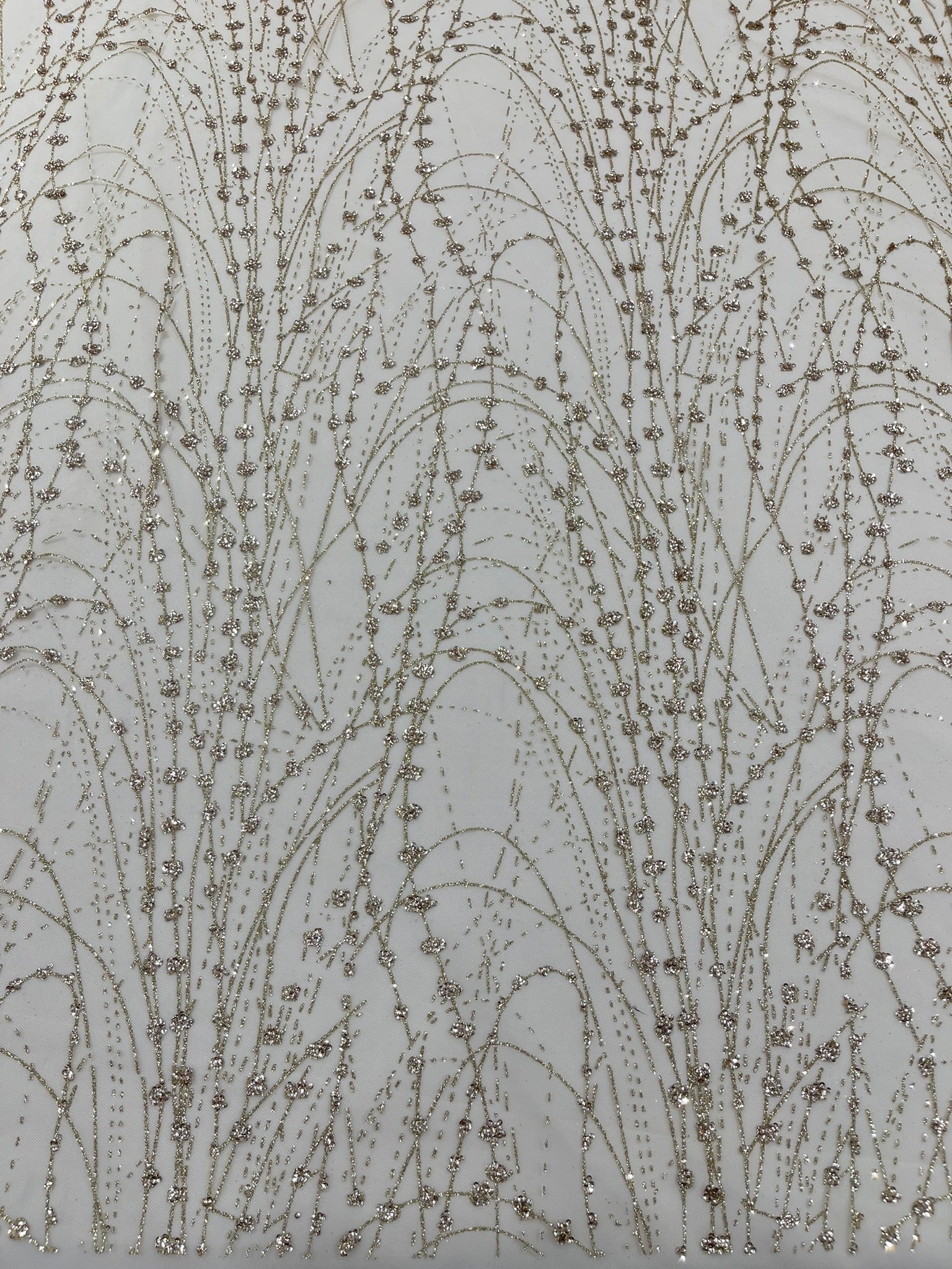 Glitter Galaxy Design On A Mesh Lace Fabric/Prom.