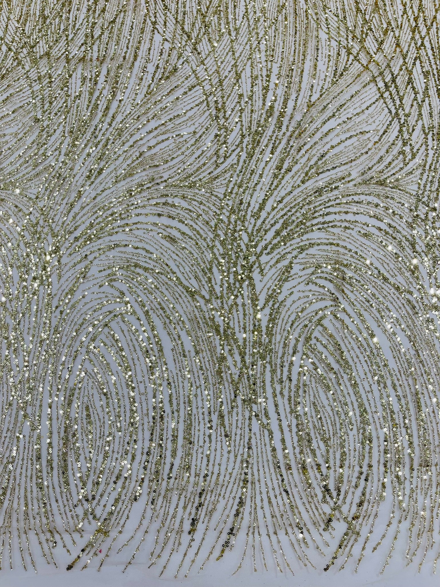 Fashion Glitter Design On A Mesh Lace Fabric/Prom.