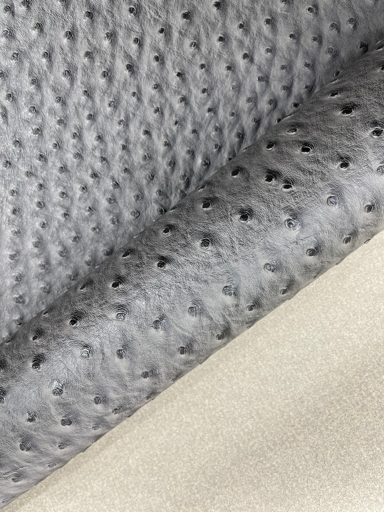 Classic Ostrich Upholstery Vinyl Fabric / Faux Leather Accessories Crafting Apparel Upholstery Vinyl Fabric 54" Wide.