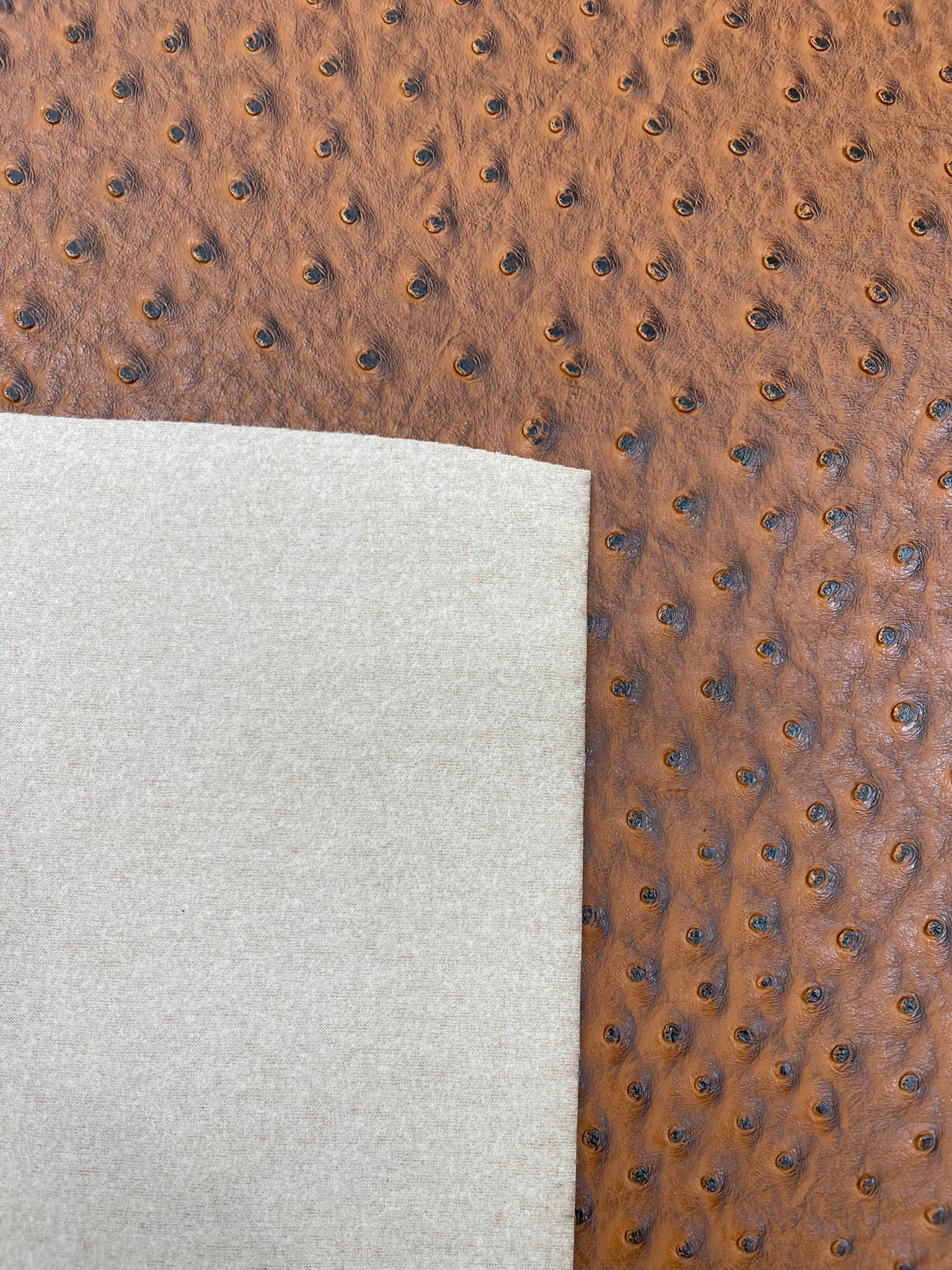 Classic Ostrich Upholstery Vinyl Fabric / Faux Leather Accessories Crafting Apparel Upholstery Vinyl Fabric 54" Wide.