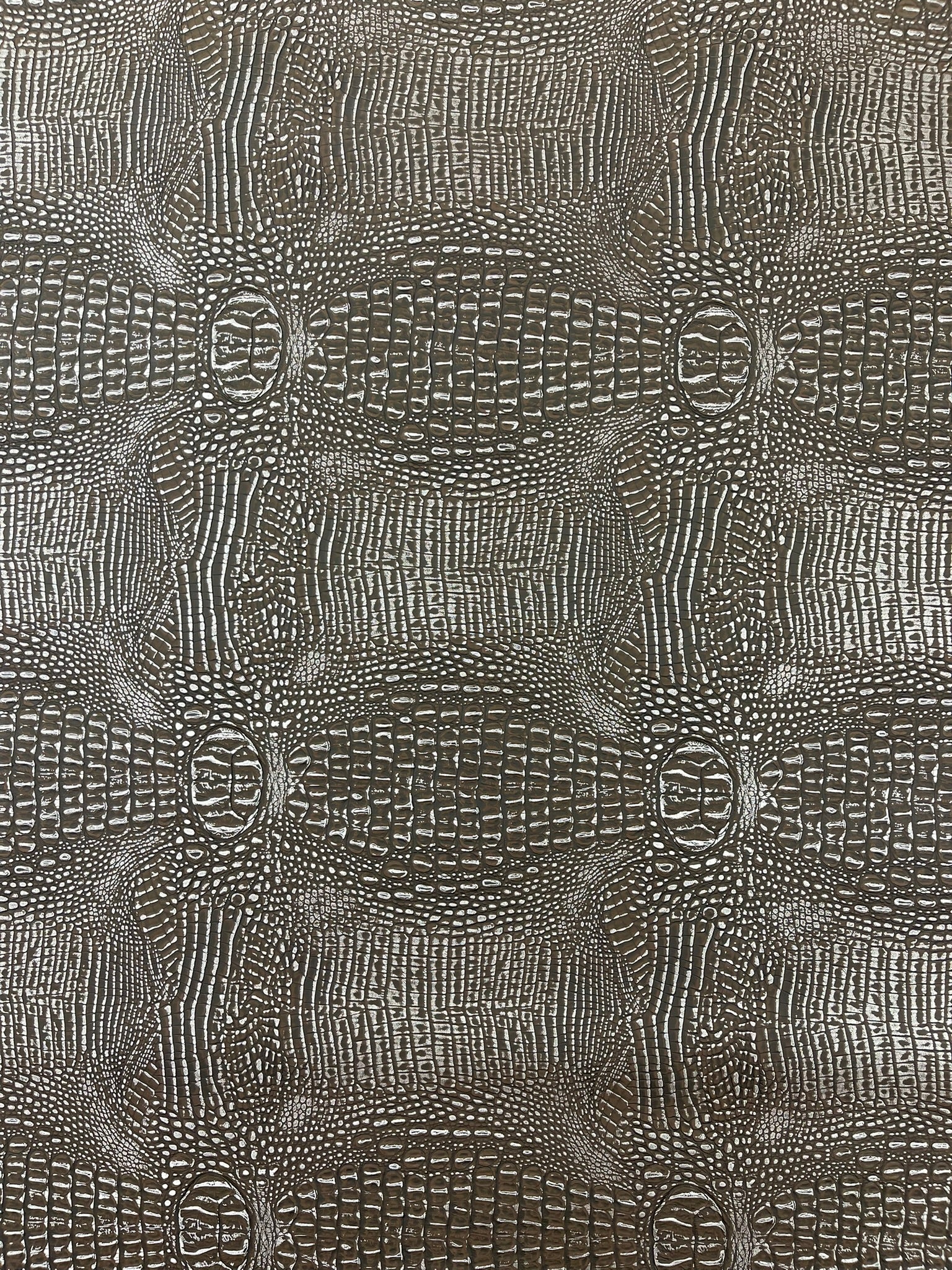 Metallic Gator Vinyl Fabric 54" Wide / Upholstery Crafting Accessories Applications Faux Leather PVC.