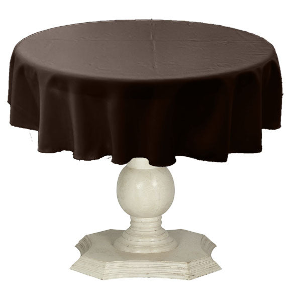 Tablecloth Solid Dull Bridal Satin Overlay for Small Coffee Table Seamless. 58" Round