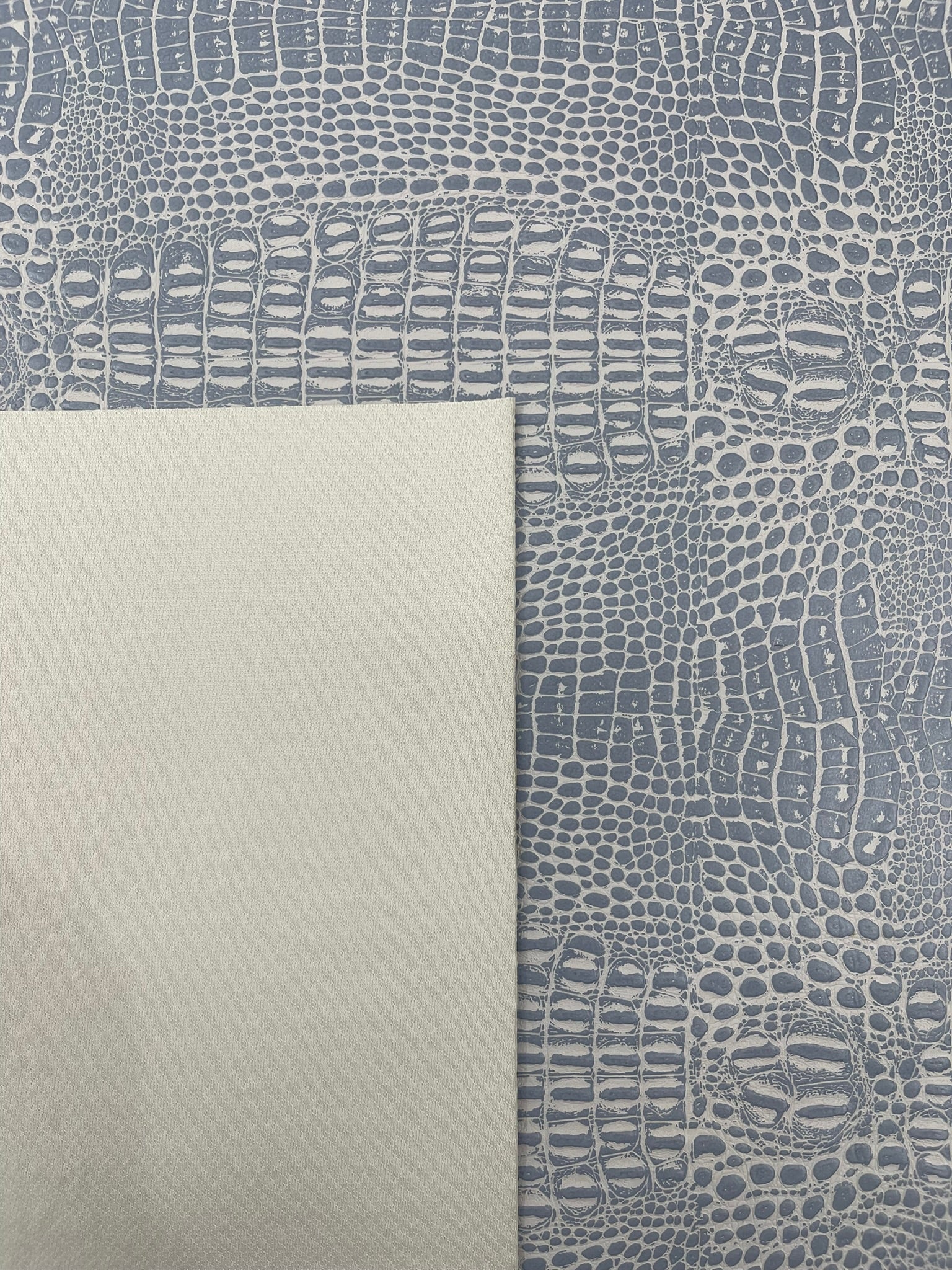 Crocodile Marine Vinyl 2 tone Upholstery, Crocodile Skin Texture Faux Leather PVC Vinyl, 54" Wide.