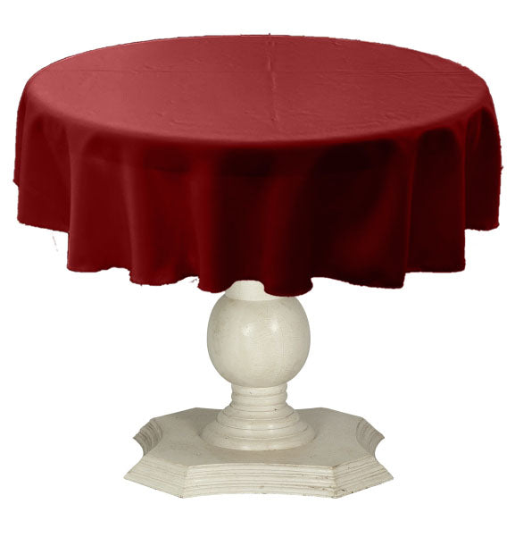 Tablecloth Solid Dull Bridal Satin Overlay for Small Coffee Table Seamless. 45" Round