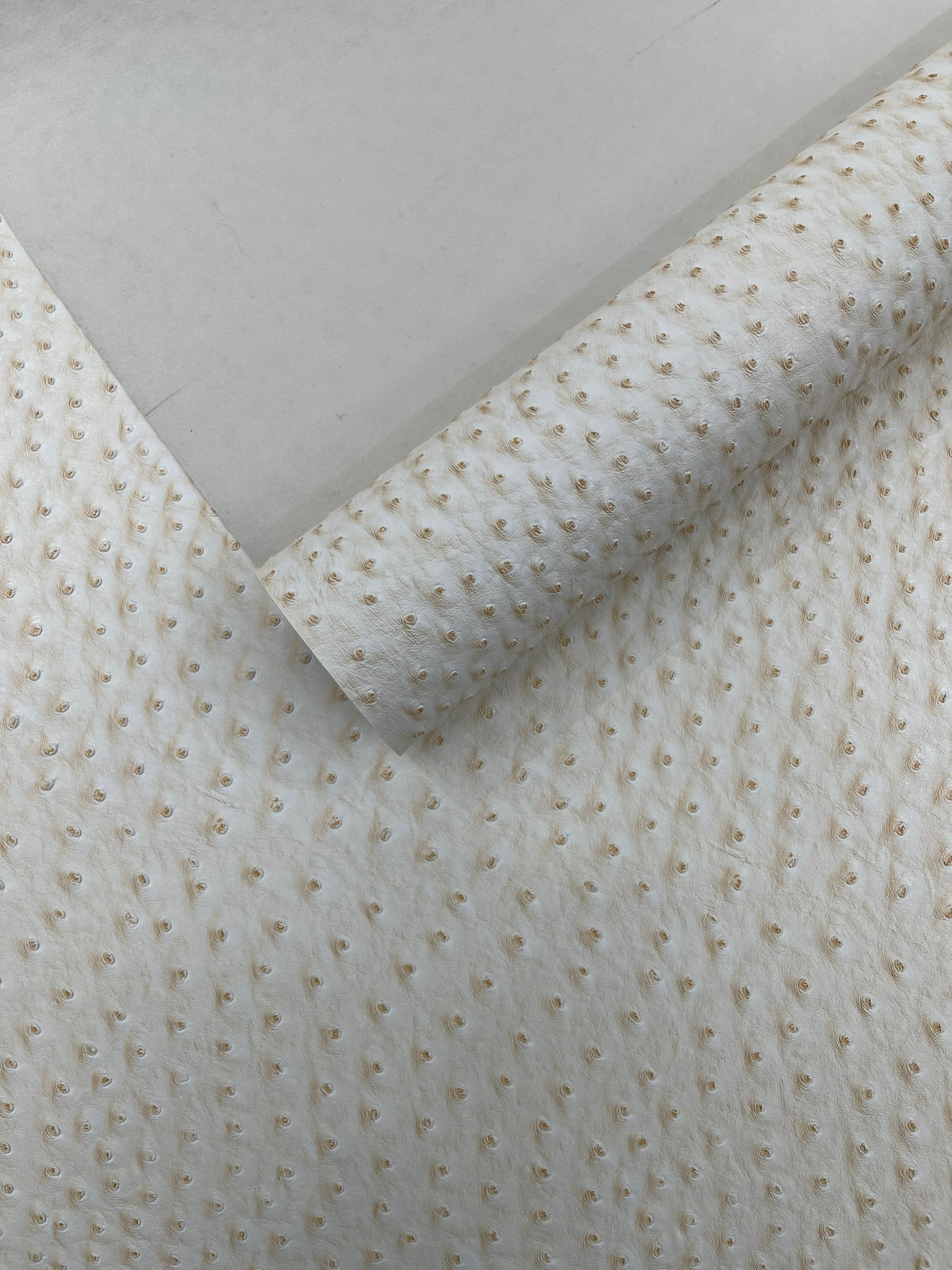 Classic Ostrich Upholstery Vinyl Fabric / Faux Leather Accessories Crafting Apparel Upholstery Vinyl Fabric 54" Wide.