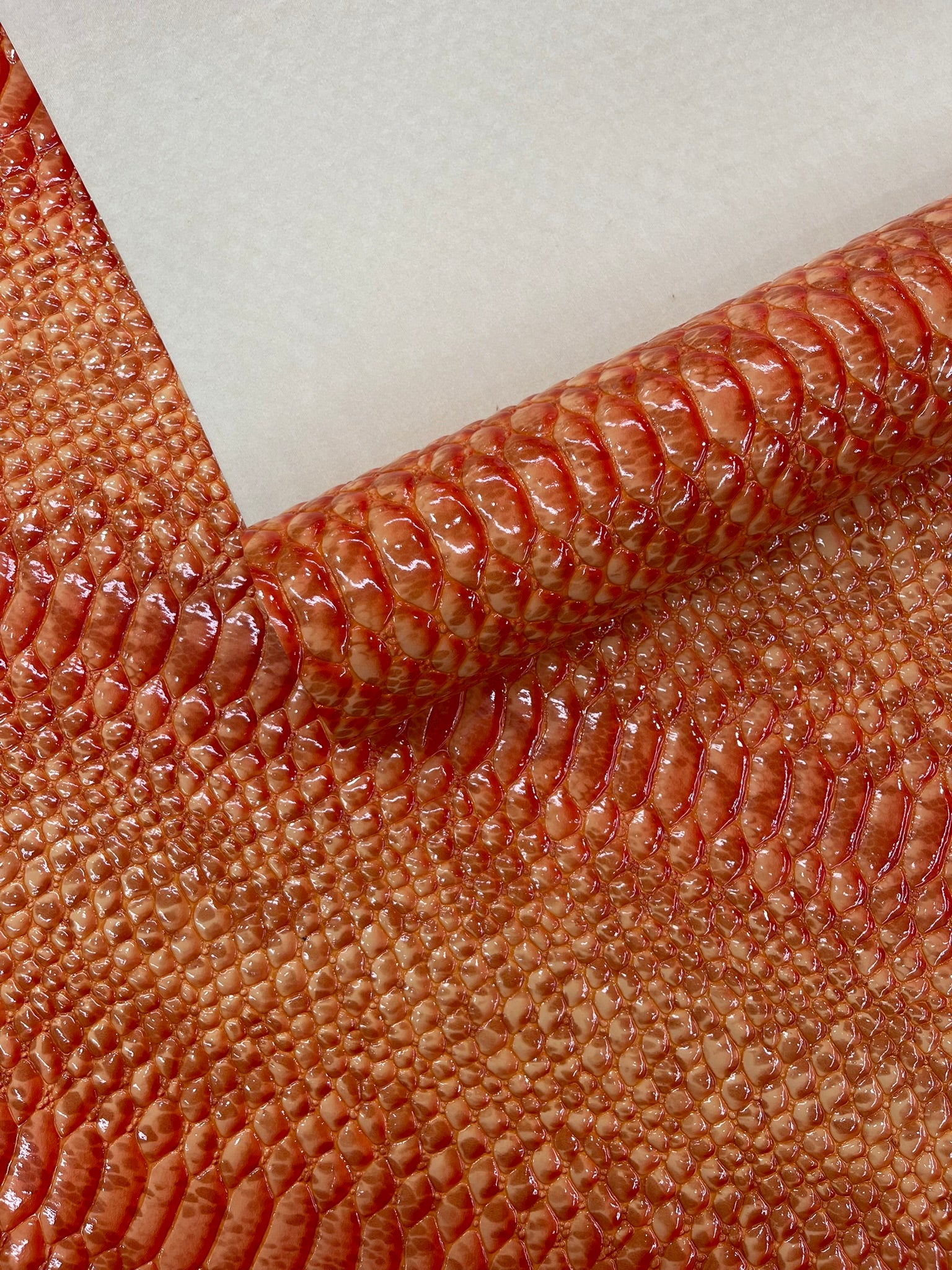 Cobra Snake Shiny Vinyl 3D Embossed Fabric / 2 Tone Cobra Snake Vinyl Leather 54" Wide (Copy)