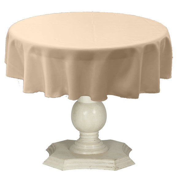 Tablecloth Solid Dull Bridal Satin Overlay for Small Coffee Table Seamless. 54" Round