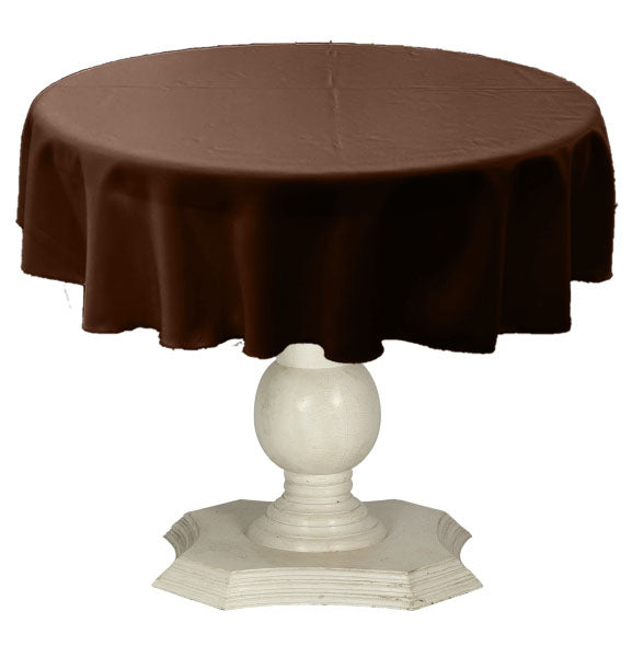 Tablecloth Solid Dull Bridal Satin Overlay for Small Coffee Table Seamless. 45" Round