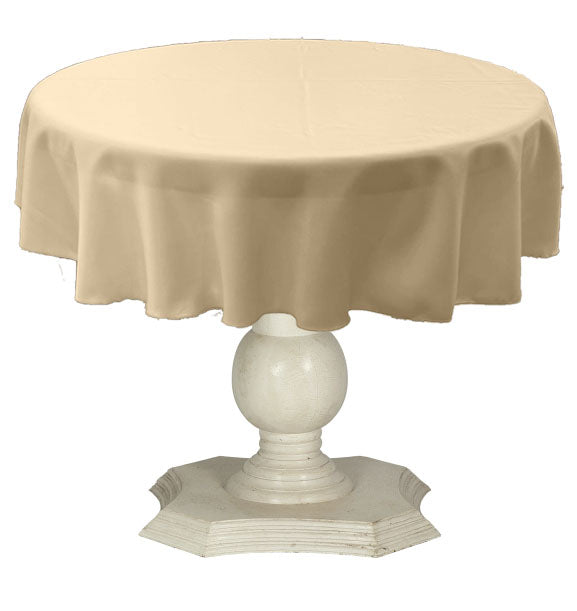 Tablecloth Solid Dull Bridal Satin Overlay for Small Coffee Table Seamless. 42" Round