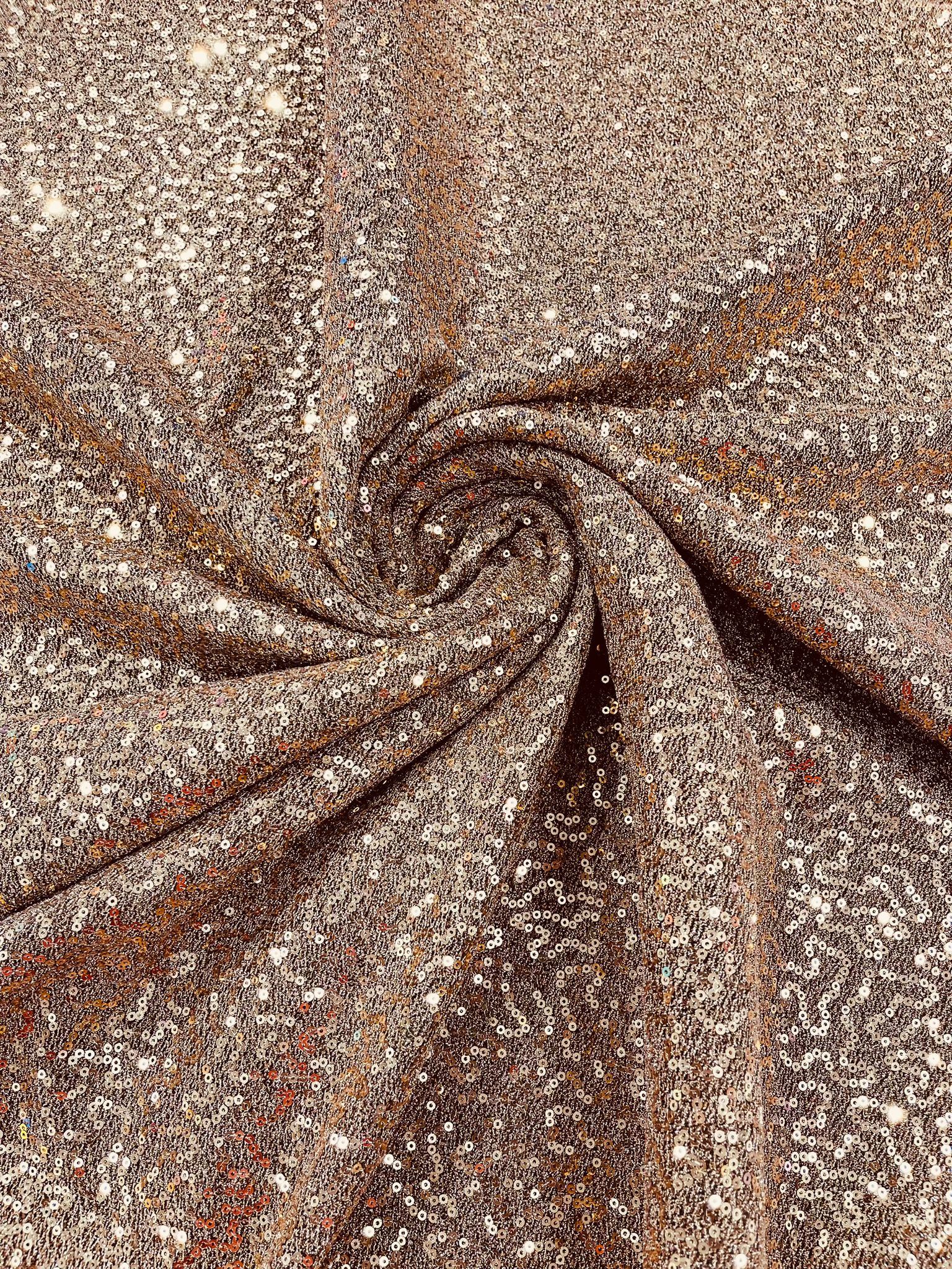 METALLIC TINSEL STRETCH LUREX SEQUIN FABRIC.