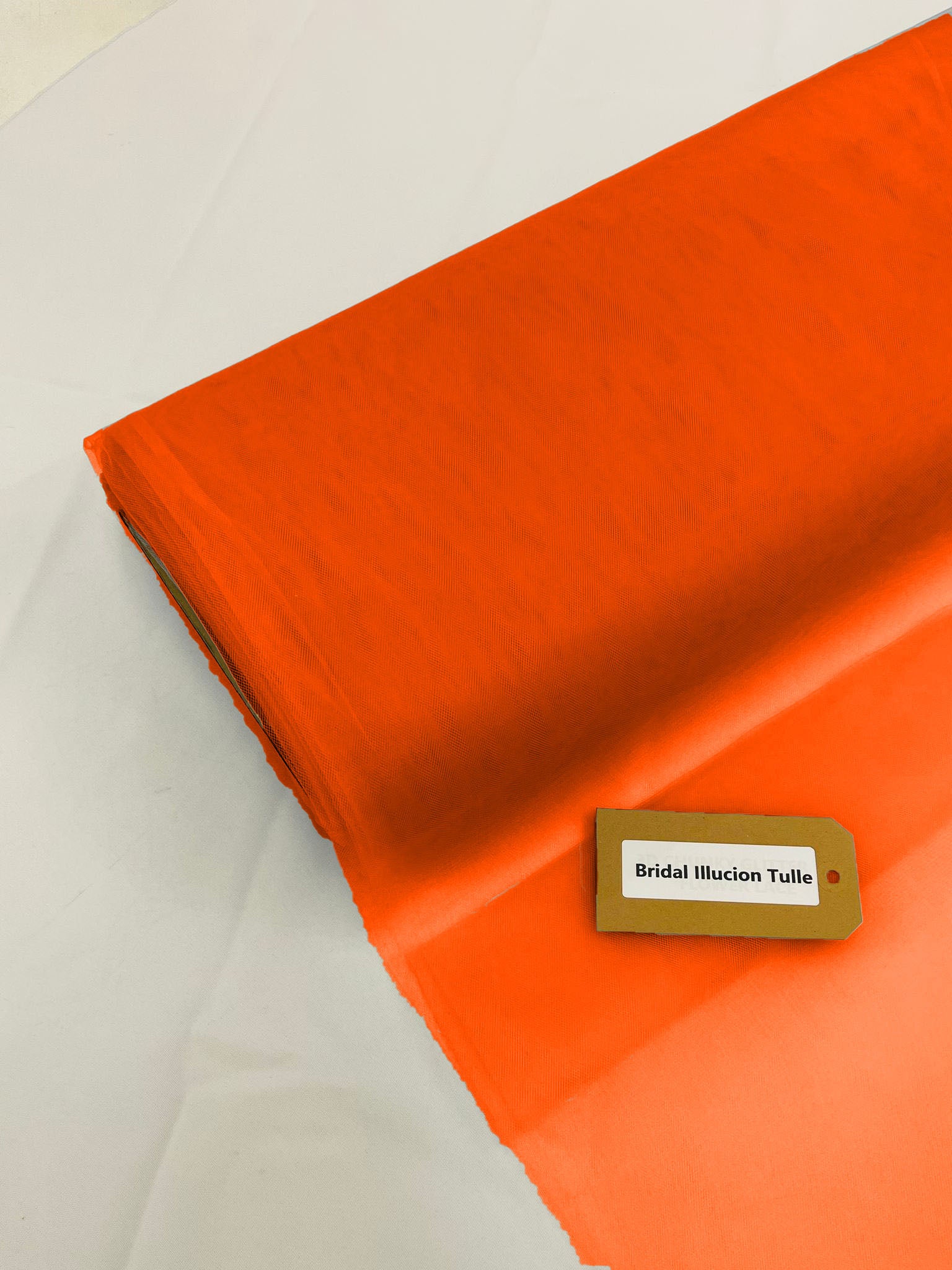 Dark Orange - Bridal Illusion Tulle 108"Wide Polyester Premium Tulle Fabric Bolt, By The Roll.