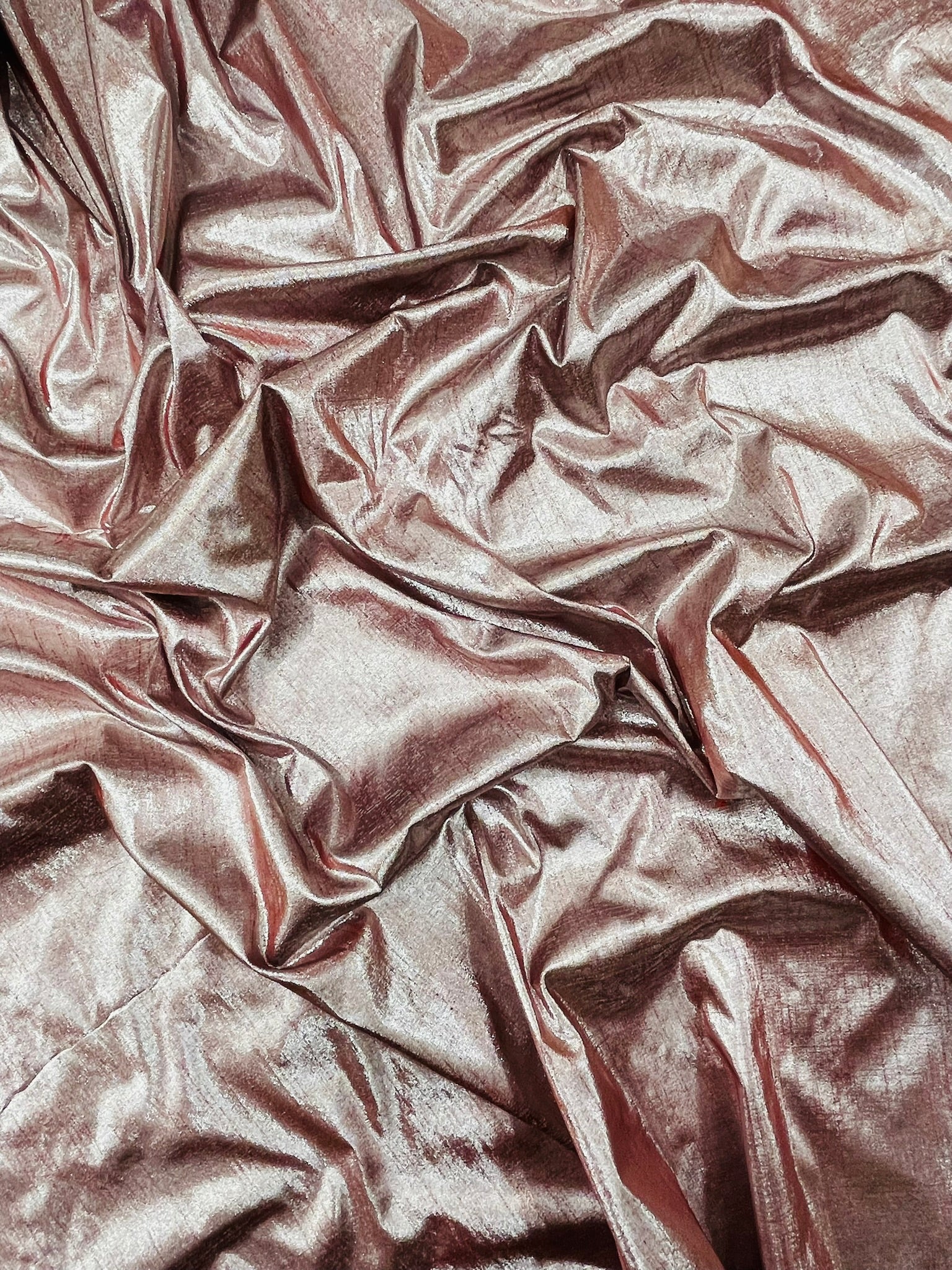 Metallic Polyester Dupioni Faux Silk Fabric | 55" Wide Wedding, Home Decor.
