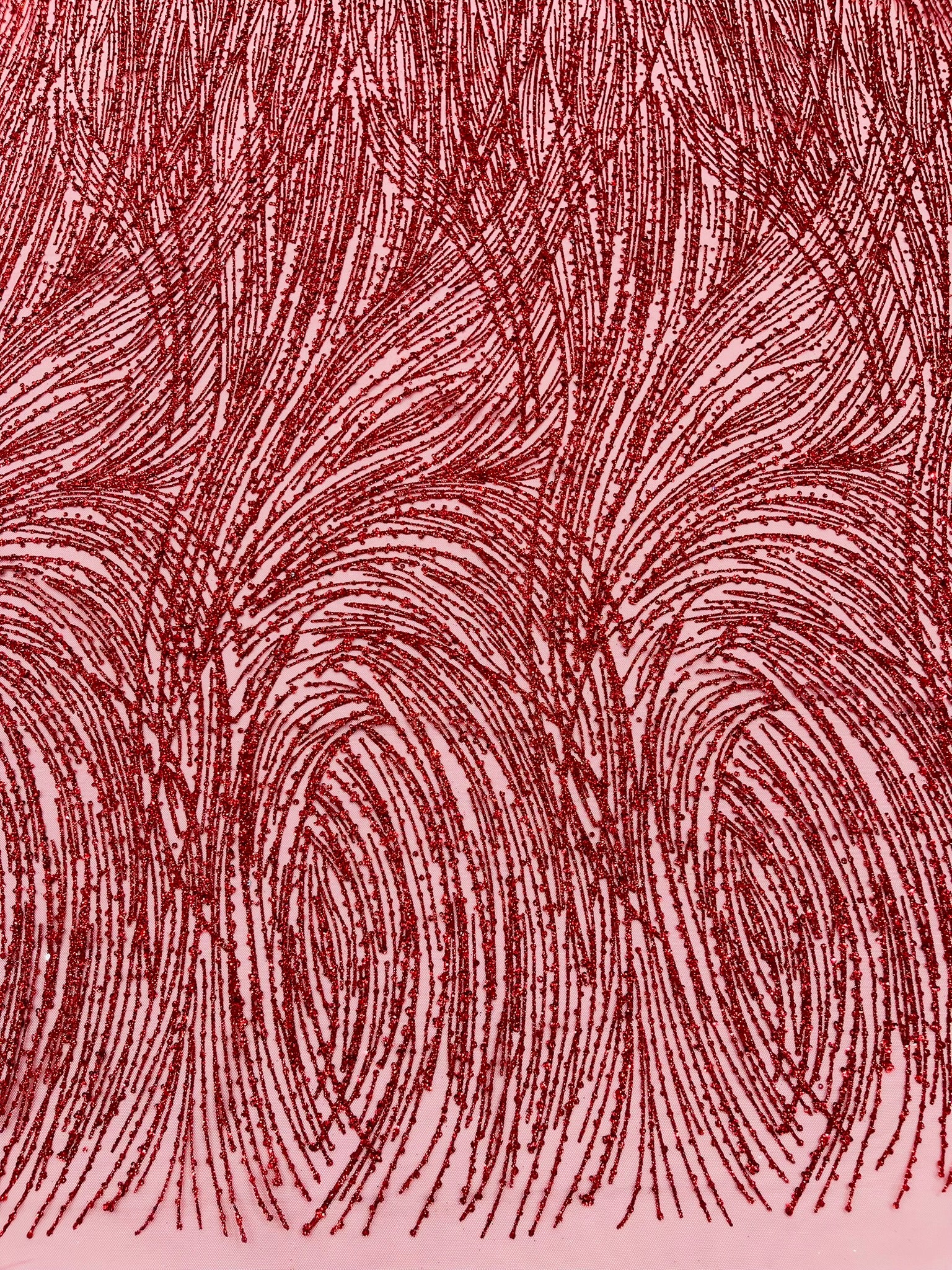 Fashion Glitter Design On A Mesh Lace Fabric/Prom.