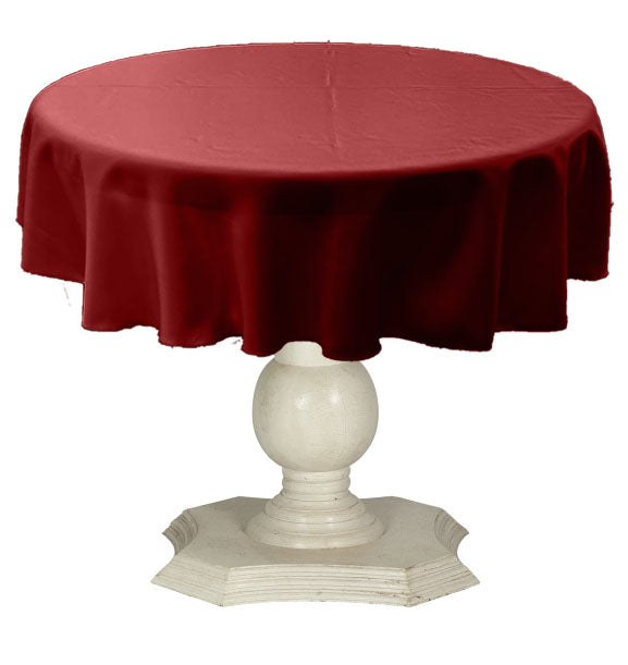 Tablecloth Solid Dull Bridal Satin Overlay for Small Coffee Table Seamless. 51" Round