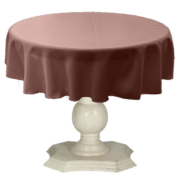 Tablecloth Solid Dull Bridal Satin Overlay for Small Coffee Table Seamless. 48" Round