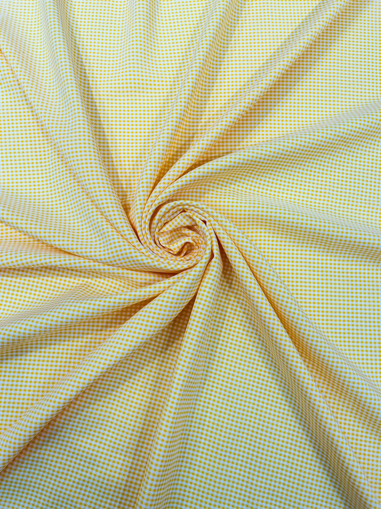 Gingham 1/8” Squares, Polyester Checkered Fabric 58” Wide.