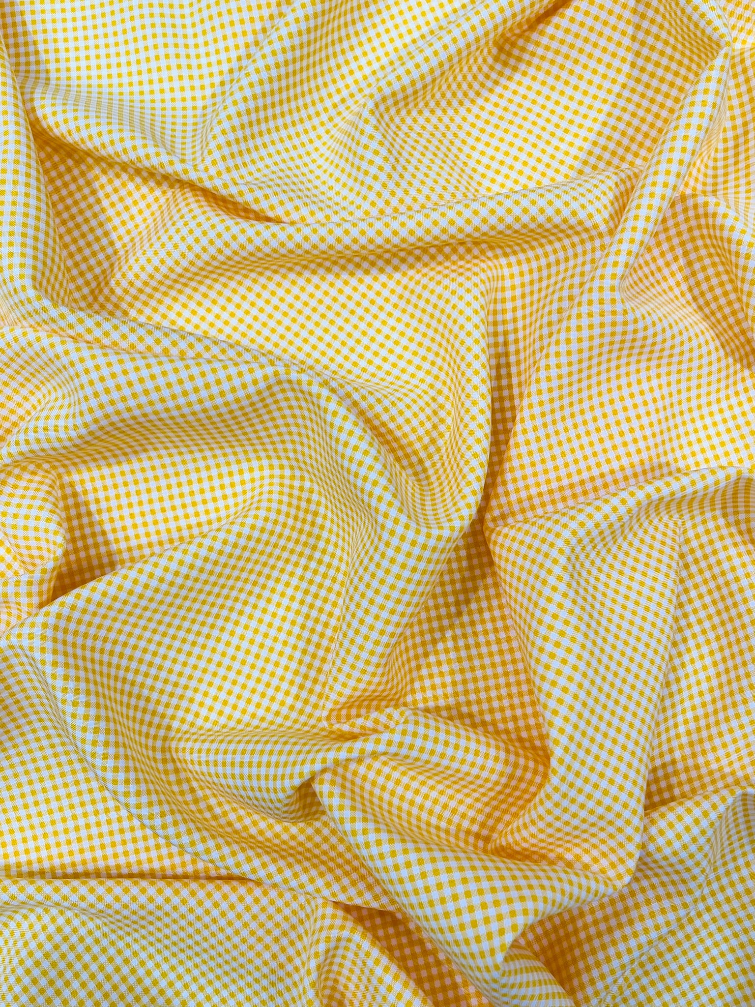 Gingham 1/8” Squares, Polyester Checkered Fabric 58” Wide.