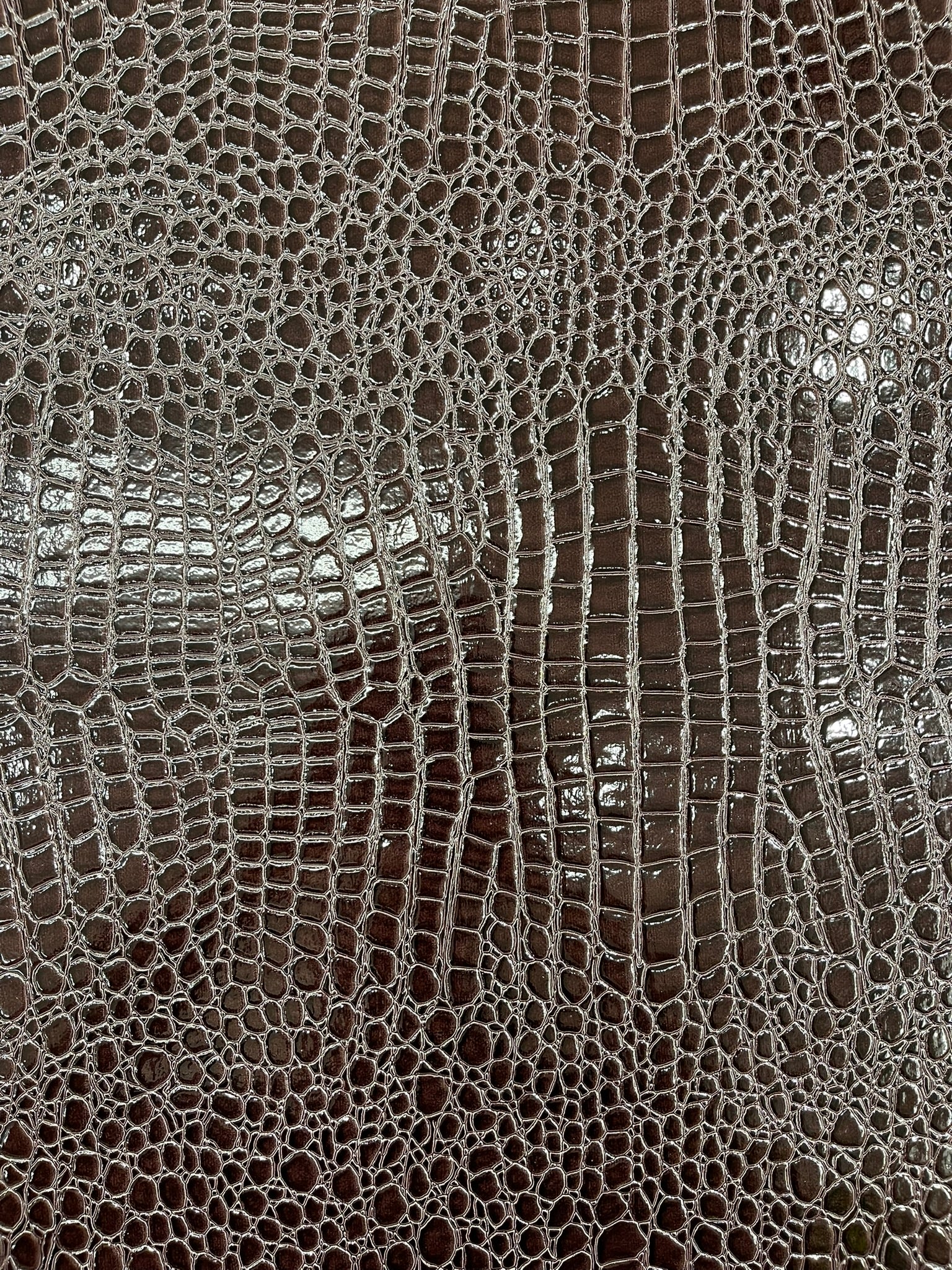 Shiny Alligator 3D Embossed Vinyl Fabric, 54" Wide Upholstery Crafting Accessories Applications