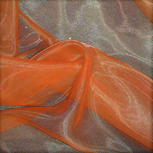 58/60" Wide 100% Polyester Soft Light Weight, Sheer, See Through Crystal Organza Fabric Sold By The Yard.