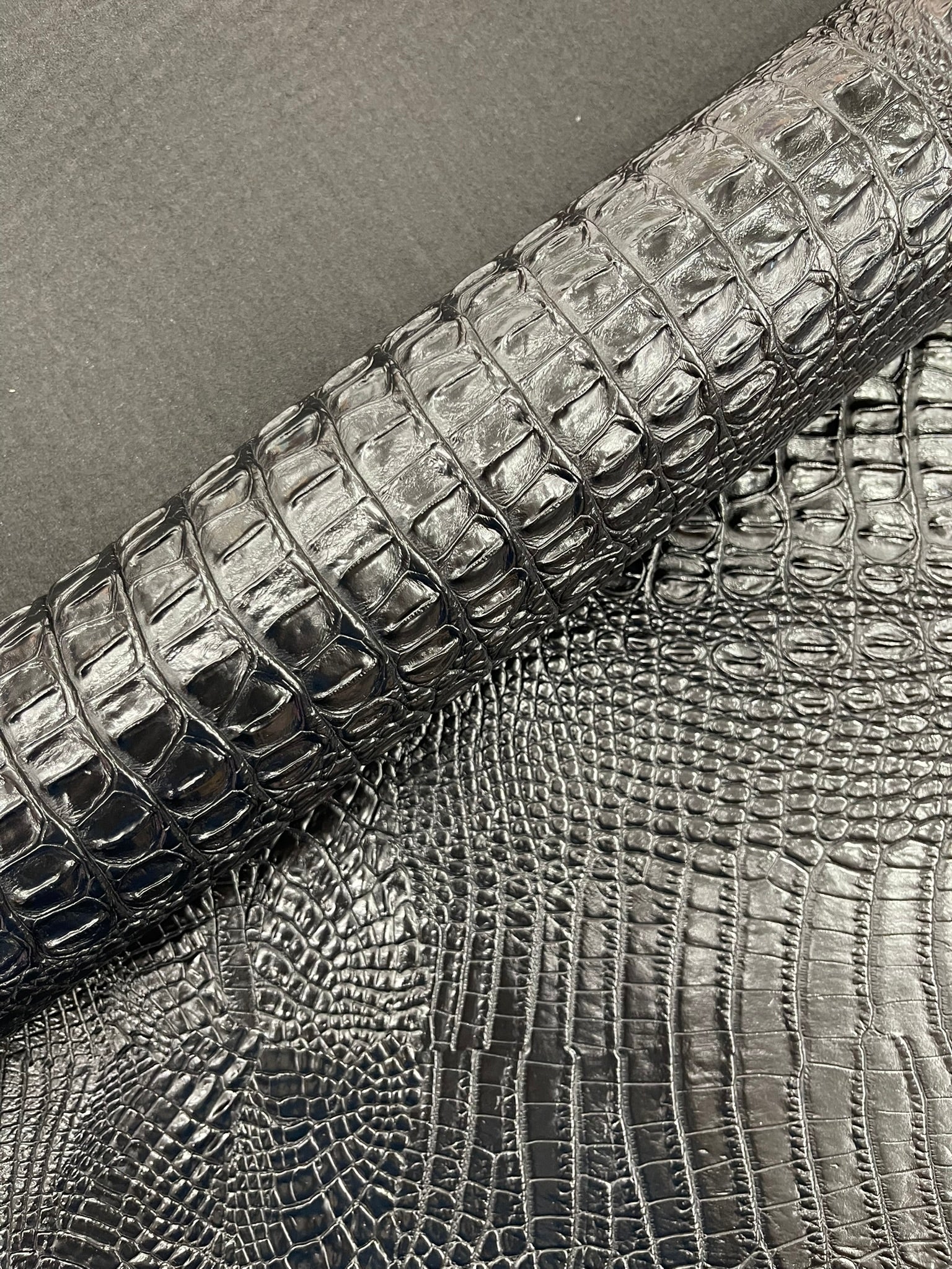 Florida Gator 3D Embossed Vinyl Fabric / 2 Tone Crocodile Vinyl Leather 54" Wide