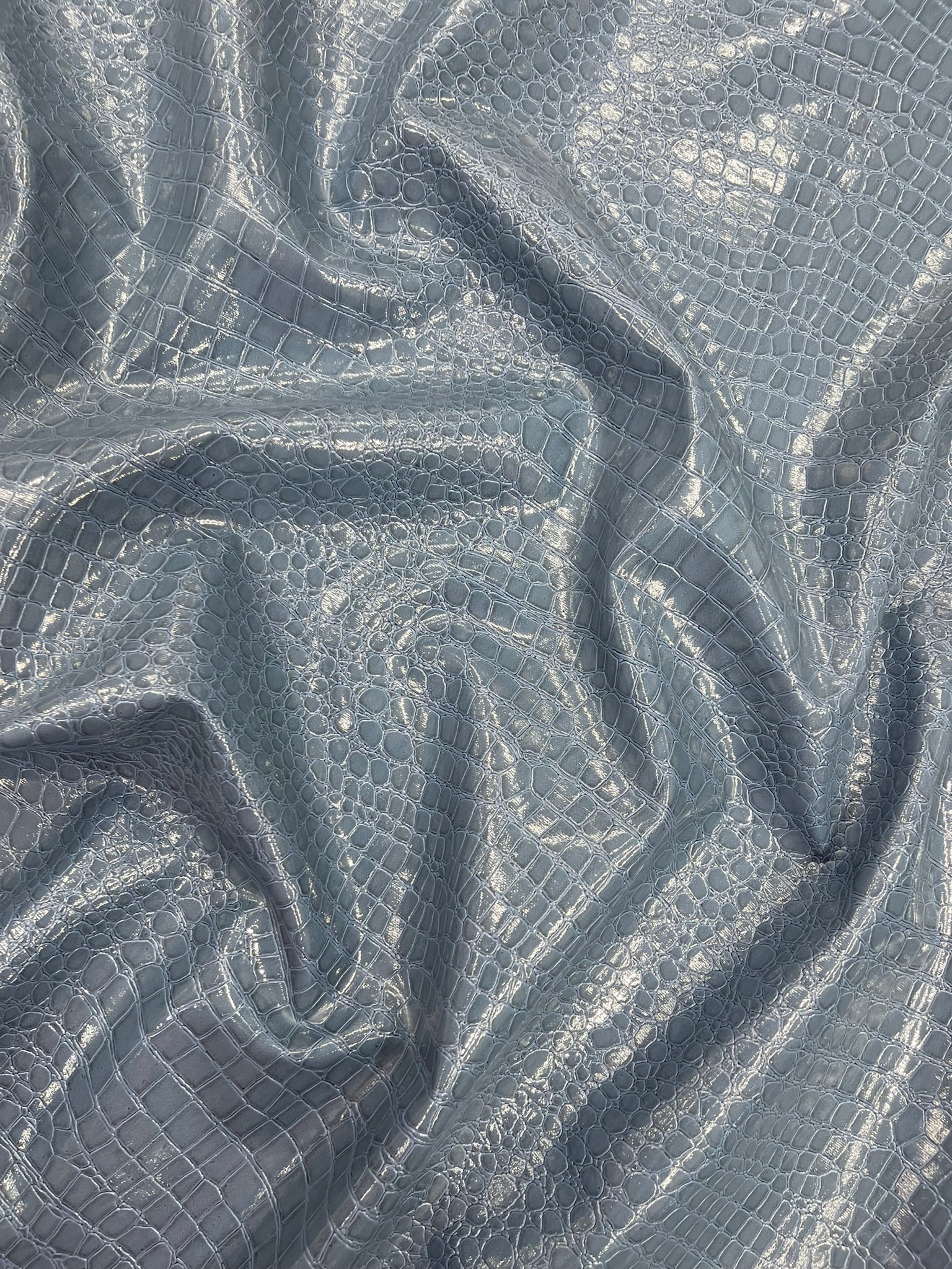 Shiny Alligator 3D Embossed Vinyl Fabric, 54" Wide Upholstery Crafting Accessories Applications