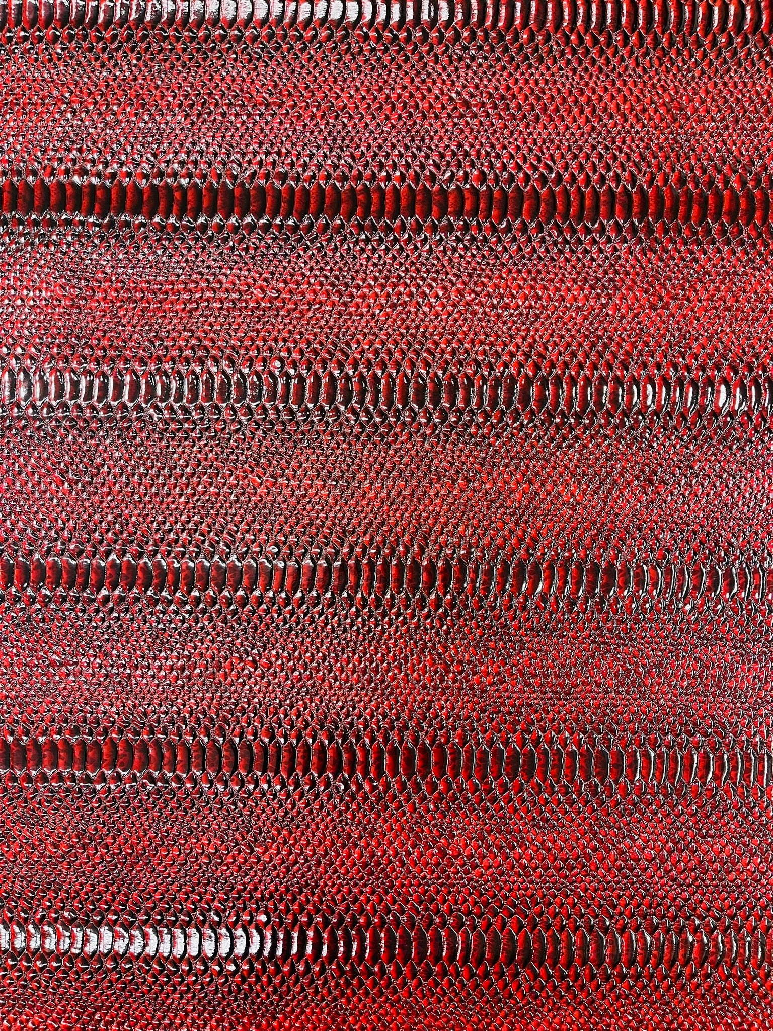 Cobra Snake Shiny Vinyl 3D Embossed Fabric / 2 Tone Cobra Snake Vinyl Leather 54" Wide
