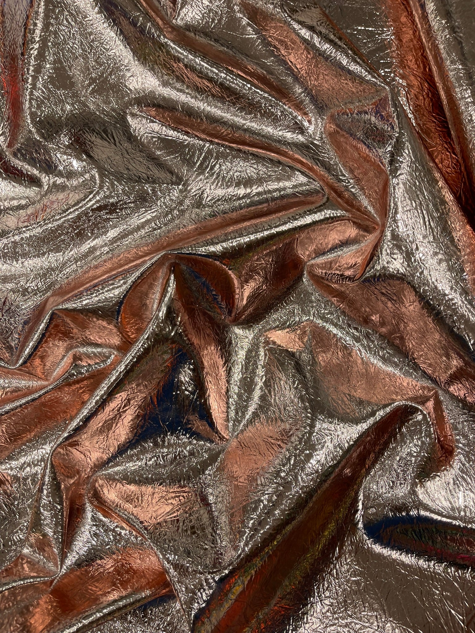 Crush Chrome Mirror Shiny Vinyl 54" Wide, Upholstery Crafting Accessories Applications.