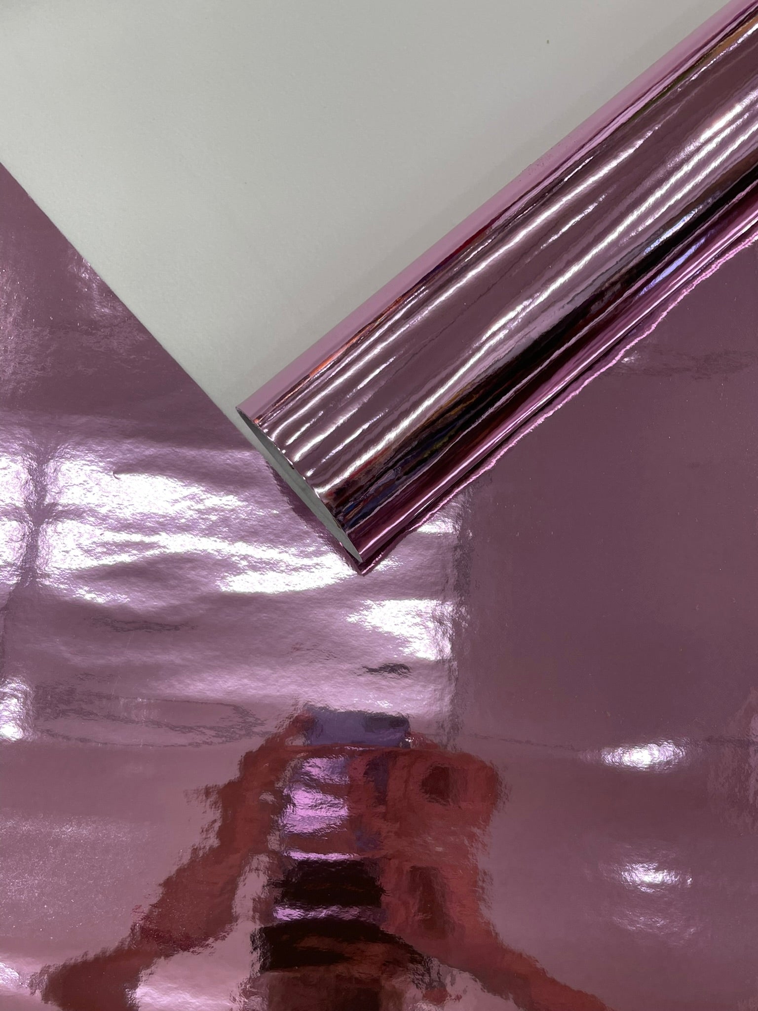 Chrome Mirror Reflective Vinyl Fabric / Crafting Apparel Upholstery Vinyl Fabric 54" Wide