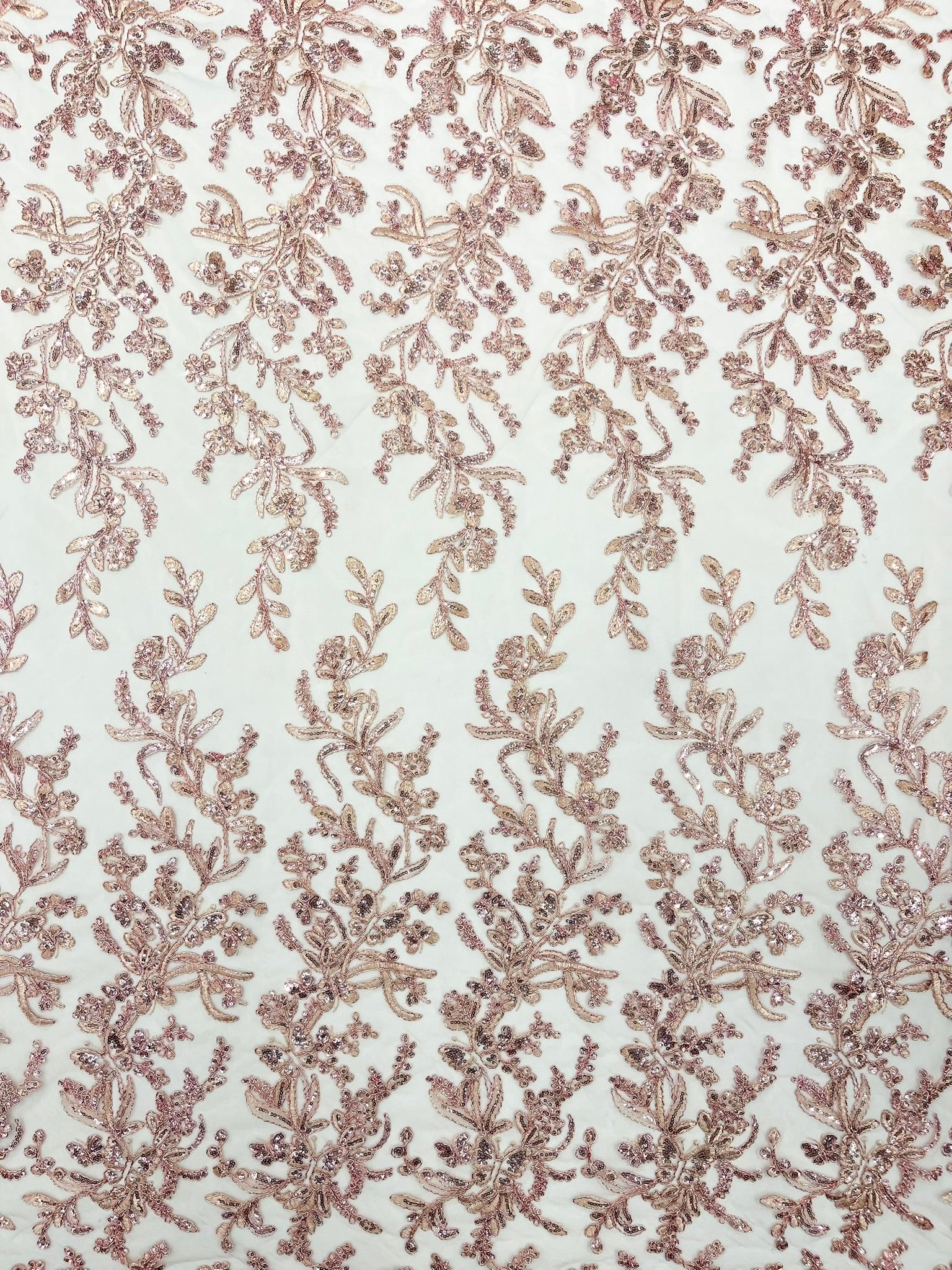 Corded Lace with Butterfly Embroidery and Sequin on Mesh 54" Wide | VIP Textile Inc.