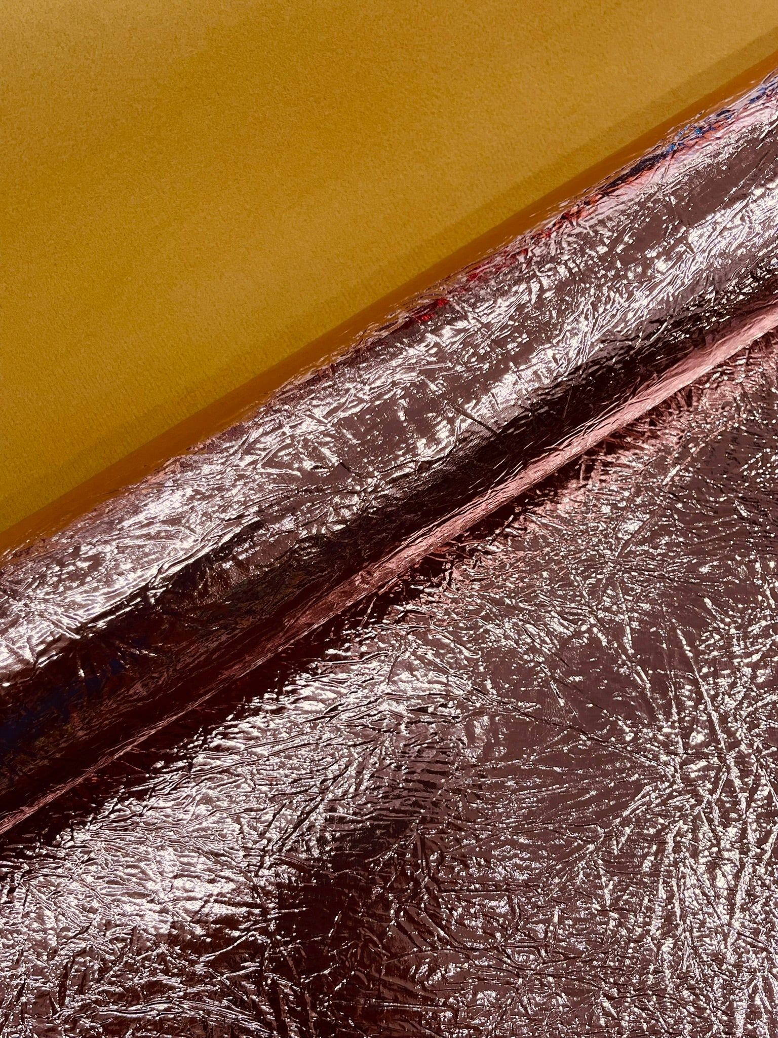 Crush Chrome Mirror Shiny Vinyl 54" Wide, Upholstery Crafting Accessories Applications.