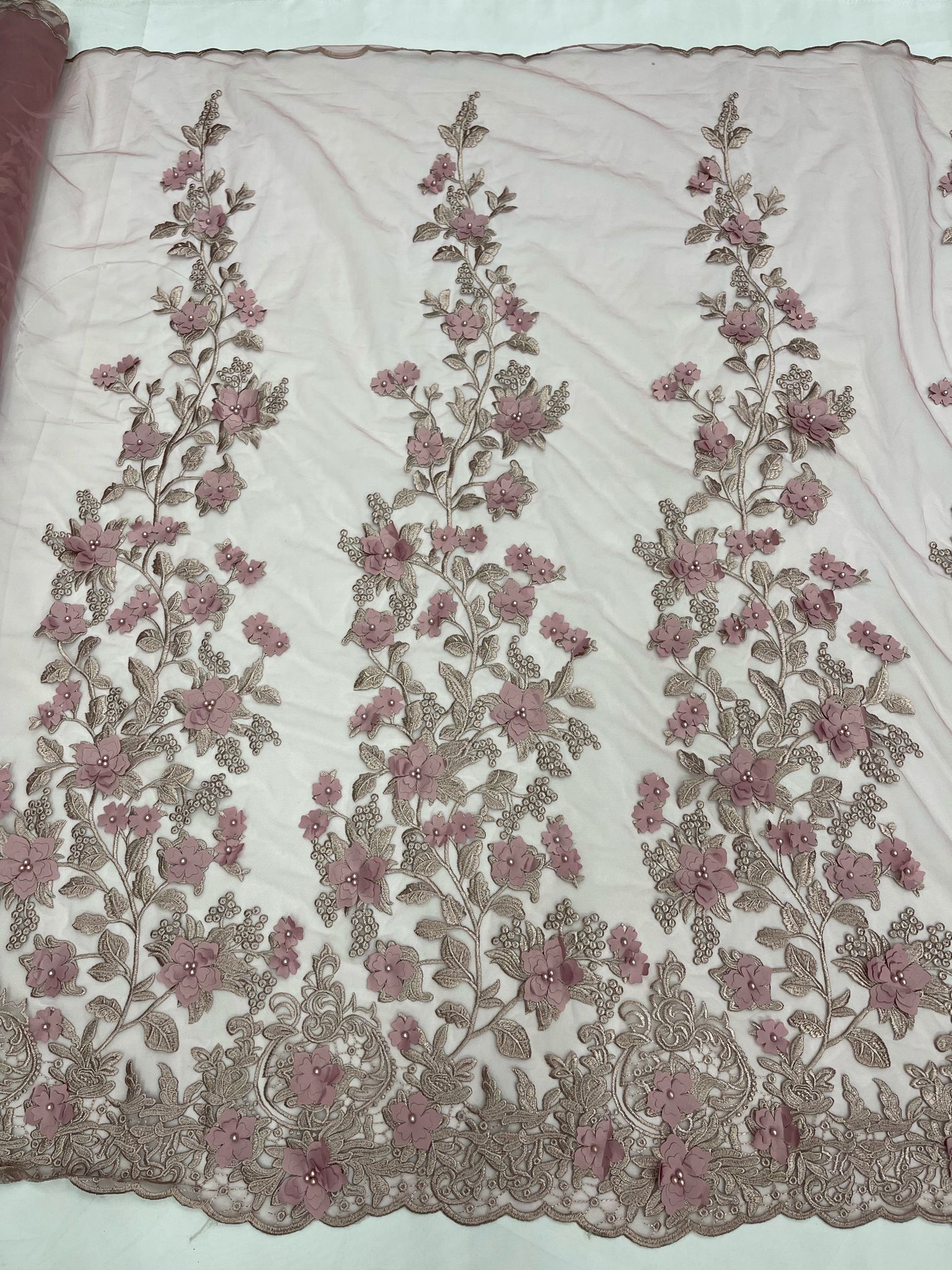 3D FLORAL PRINCESS LACE (by the yard)