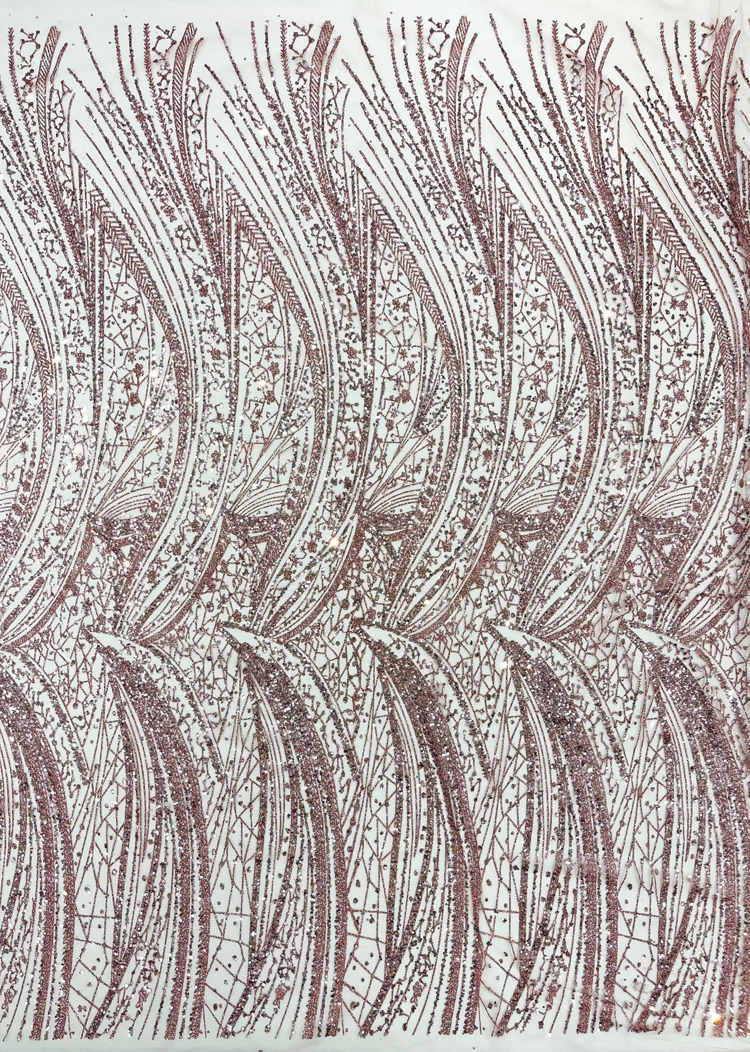 Geometric Fashion Glitter Design On A Mesh Lace Fabric| 58" Wide| Prom Dresses.