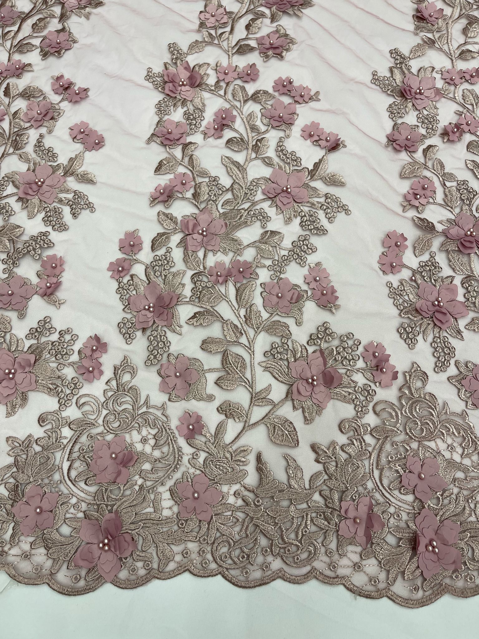 3D FLORAL PRINCESS LACE (by the yard)