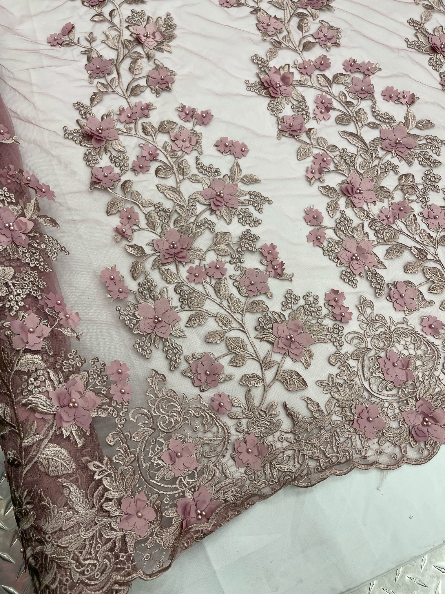 3D FLORAL PRINCESS LACE (by the yard)