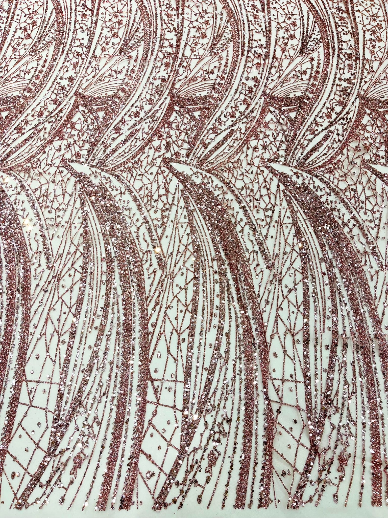 Geometric Fashion Glitter Design On A Mesh Lace Fabric| 58" Wide| Prom Dresses.
