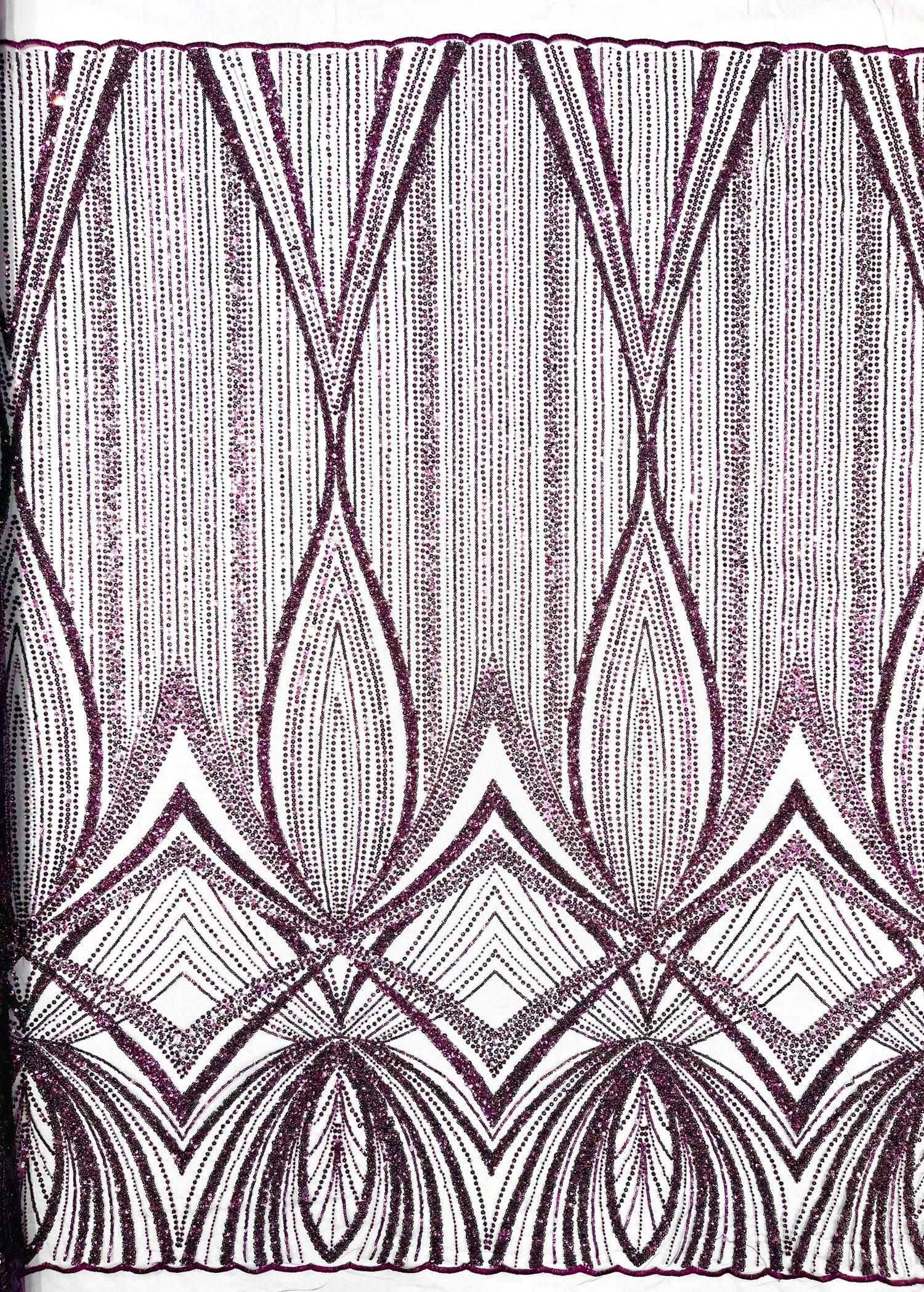 Geometric New York Fashion Beaded Lace, By The Yard.
