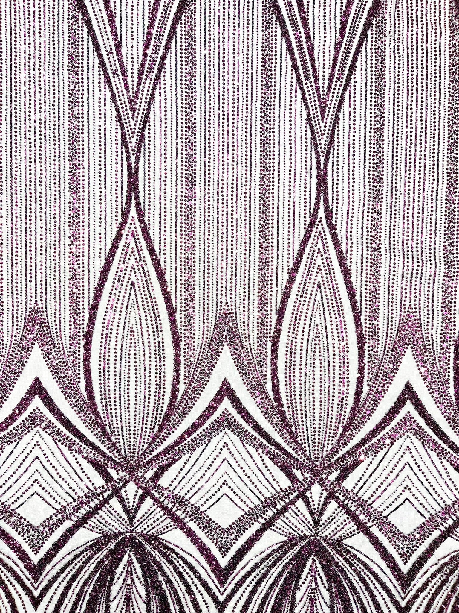 Geometric New York Fashion Beaded Lace, By The Yard.