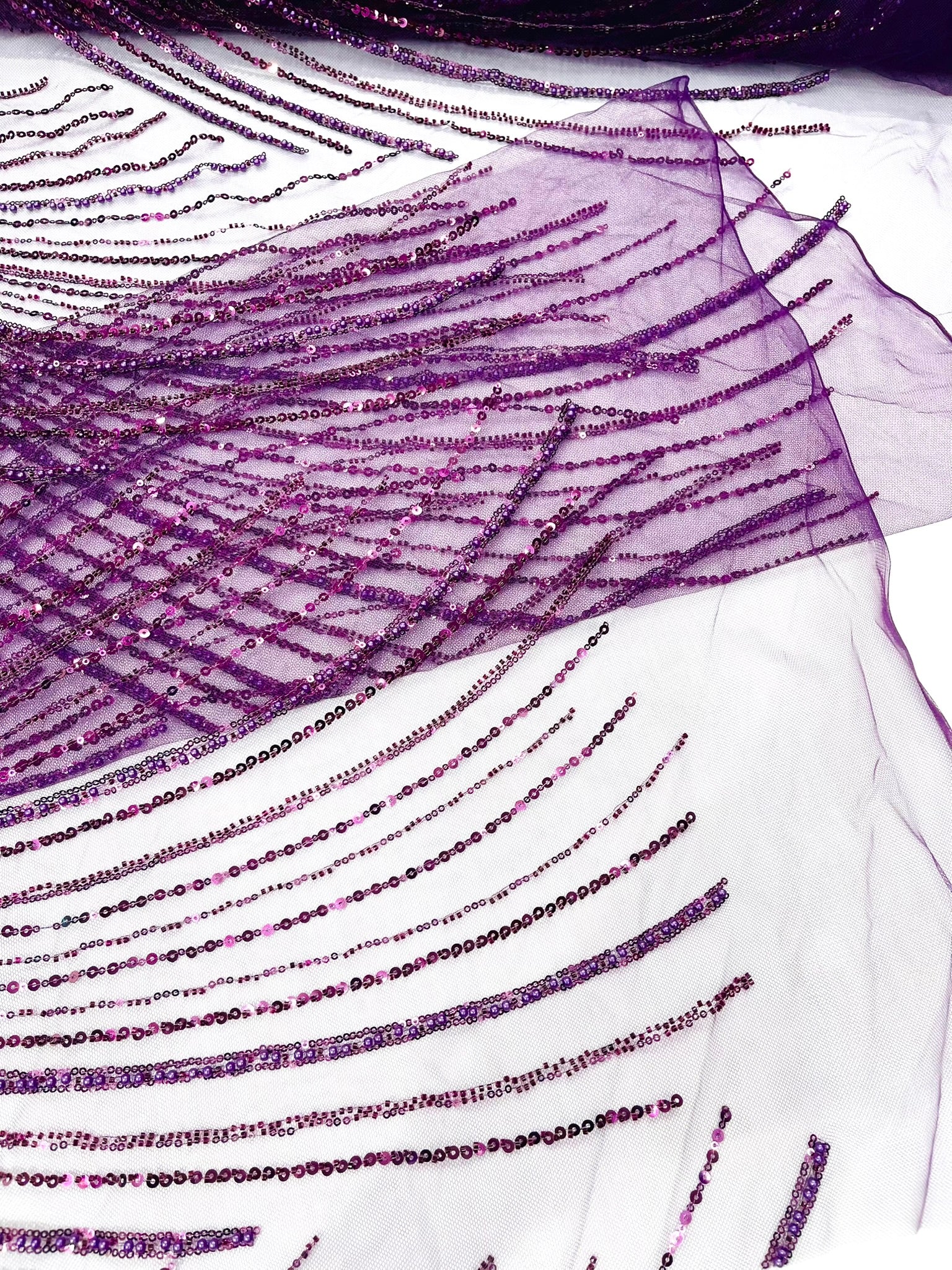 Flame Fashion Beaded Lace Fabric| Prom| Wedding| By The Yard.